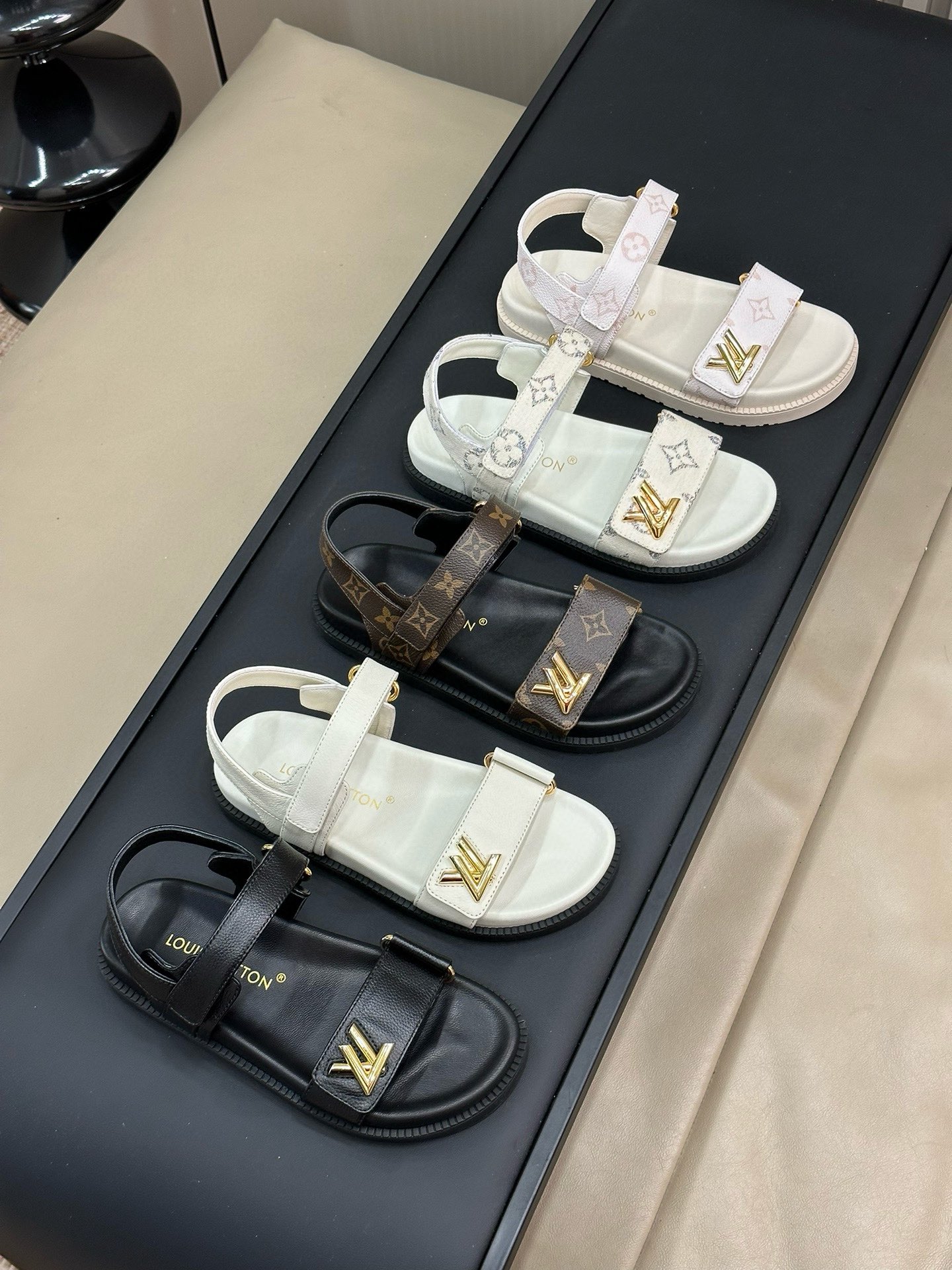 Bagsaaa LV Sunset Flat Comfort Mule Monogram