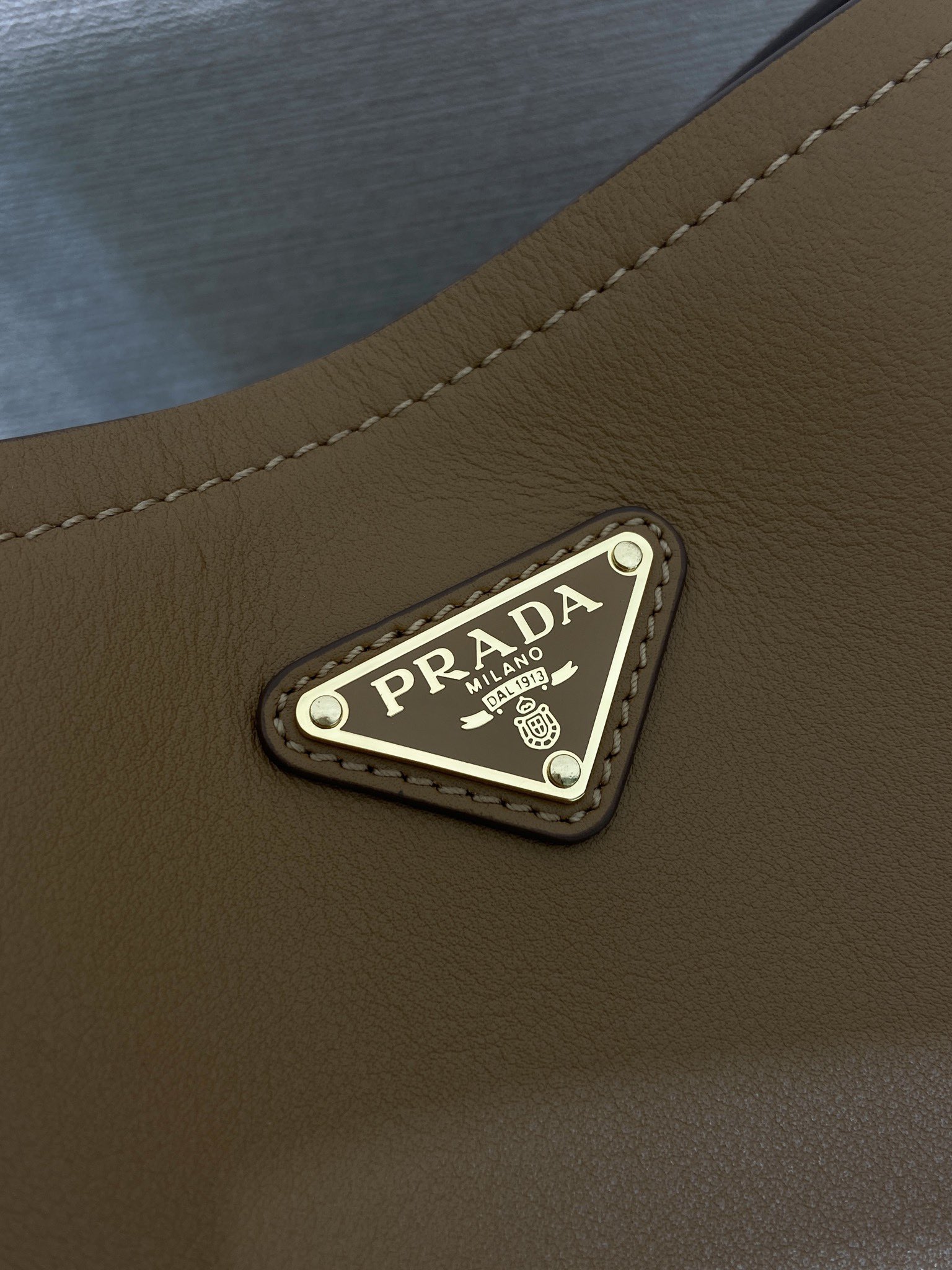 Bagsaaa Pra*a Medium leather bag 1BE080 brown - 21.5cm