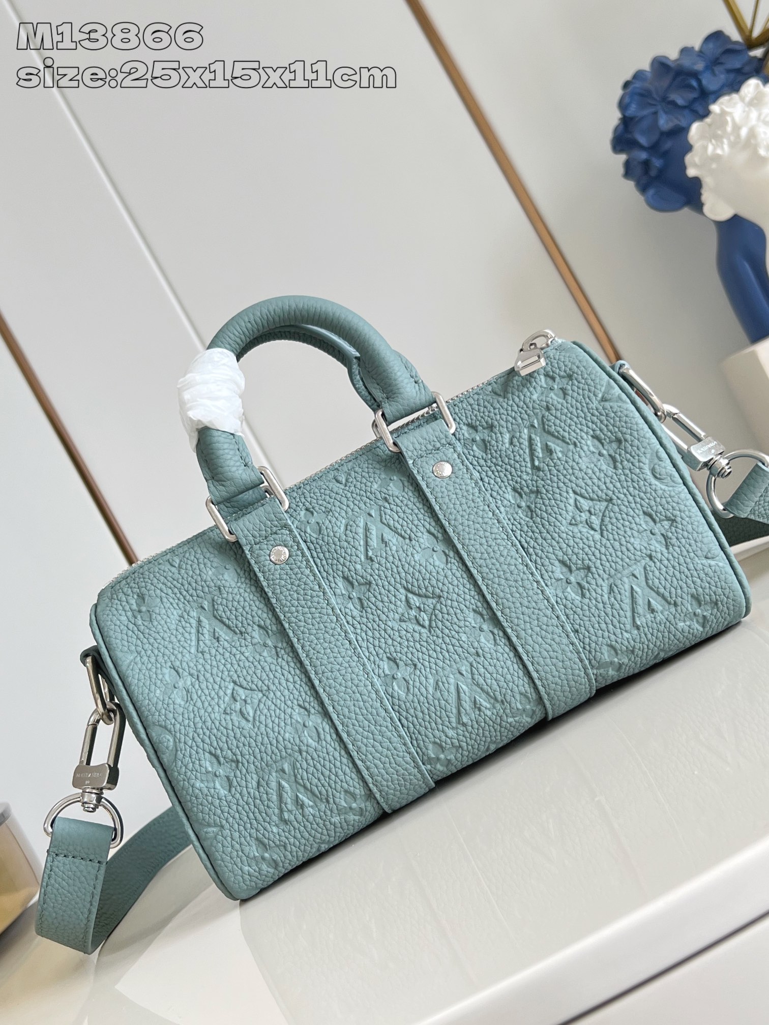 Bagsaaa L0vis Vvtt0n M13866 Keepall Bandoulière 25 Lake Green - 25cm