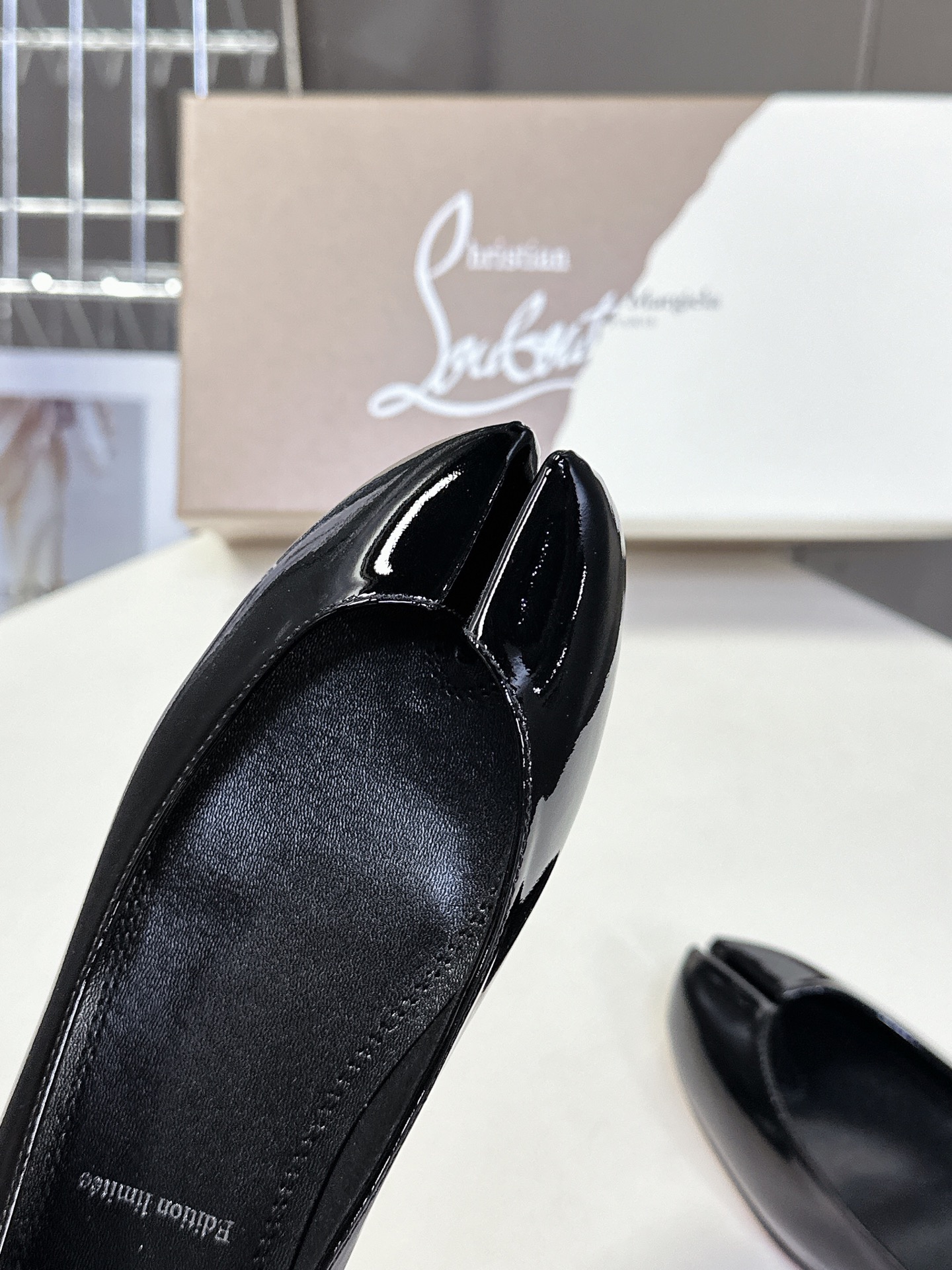 Bagsaaa CL Marlougiela Ballerinas Black Patent calf leather