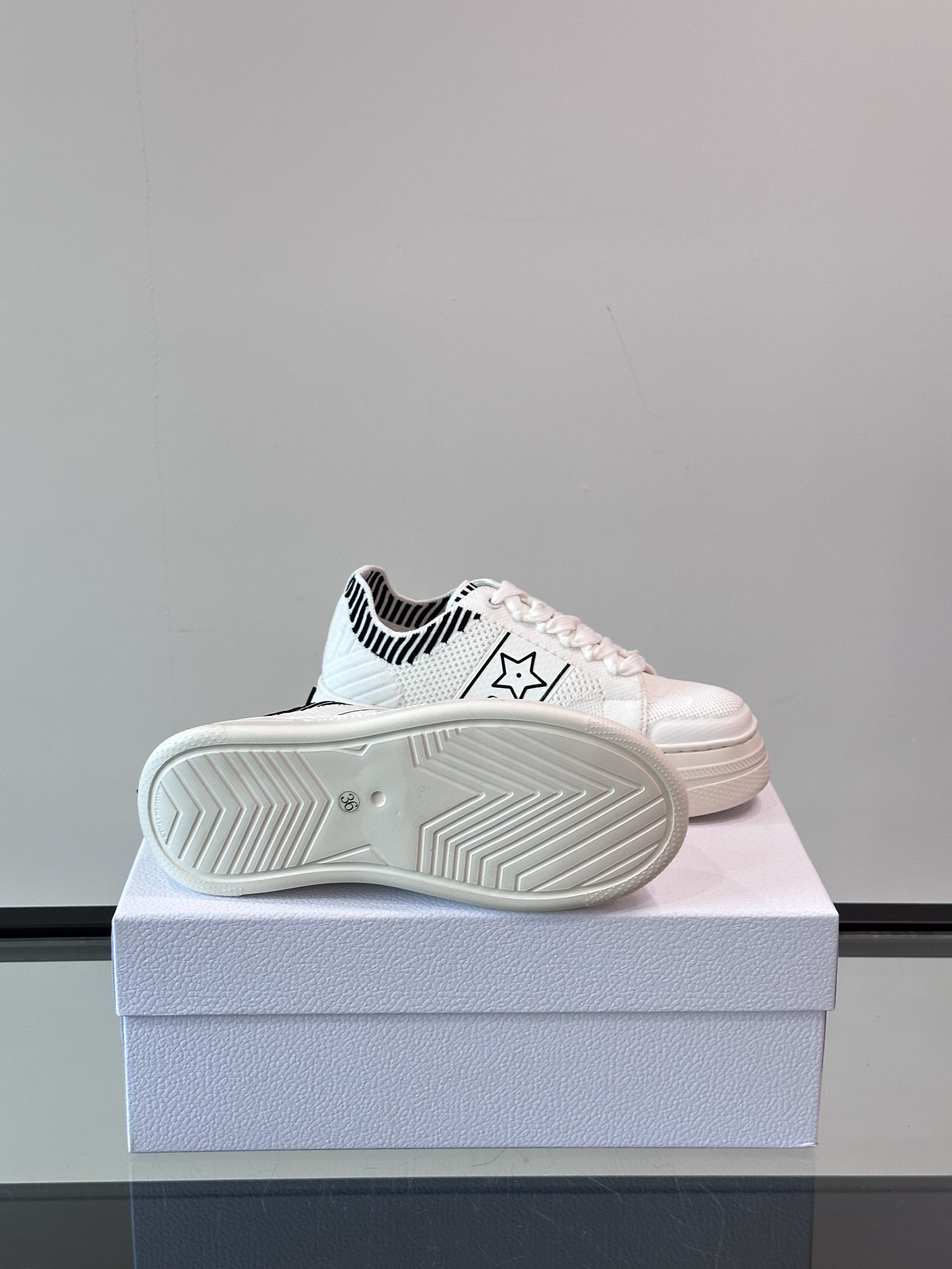 Bagsaaa D10r Star Platform Sneaker White Technical Mesh