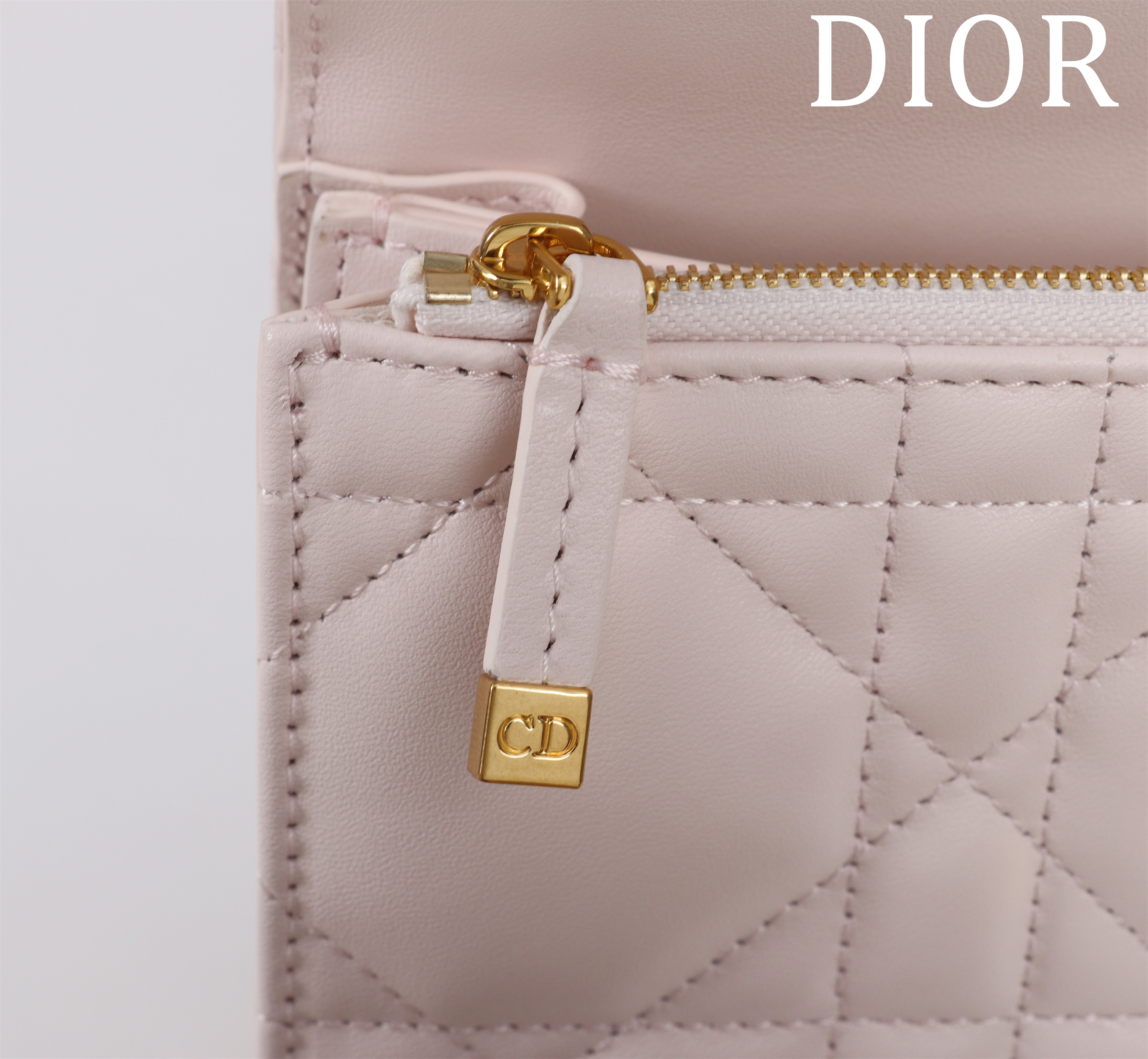 Bagsaaa D10r Miss Caro Mini Bag Blush Pink Macrocannage Lambskin - 18cm