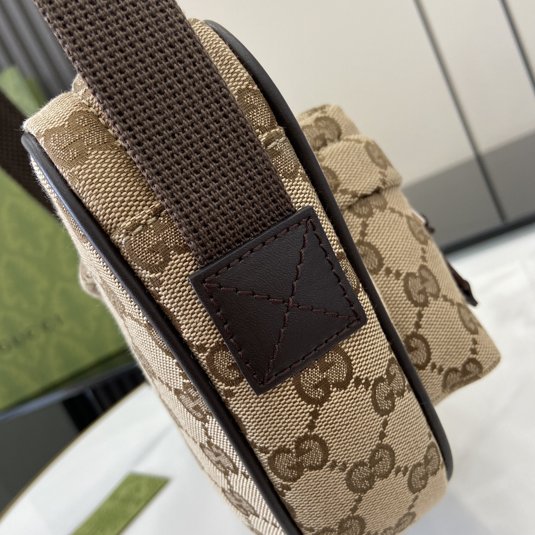 Bagsaaa Gvc*1 GG canvas large slingbag 802096 beige - 34cm
