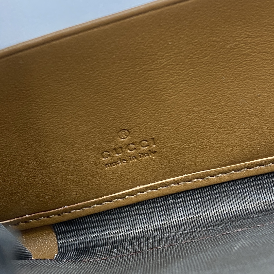 Bagsaaa Gvc*1 GG Emblem zip around wallet 819122 blue denim - 19.5cm