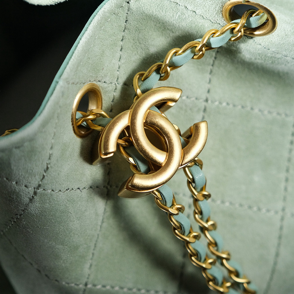 Bagsaaa Ch**el 25 Small Handbag AS5293 green - 30cm