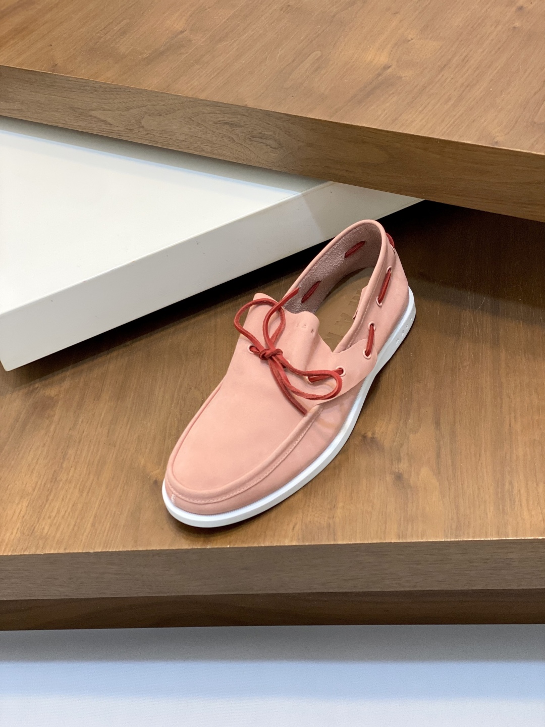 Bagsaaa Marni Pink nubuck boat loafer