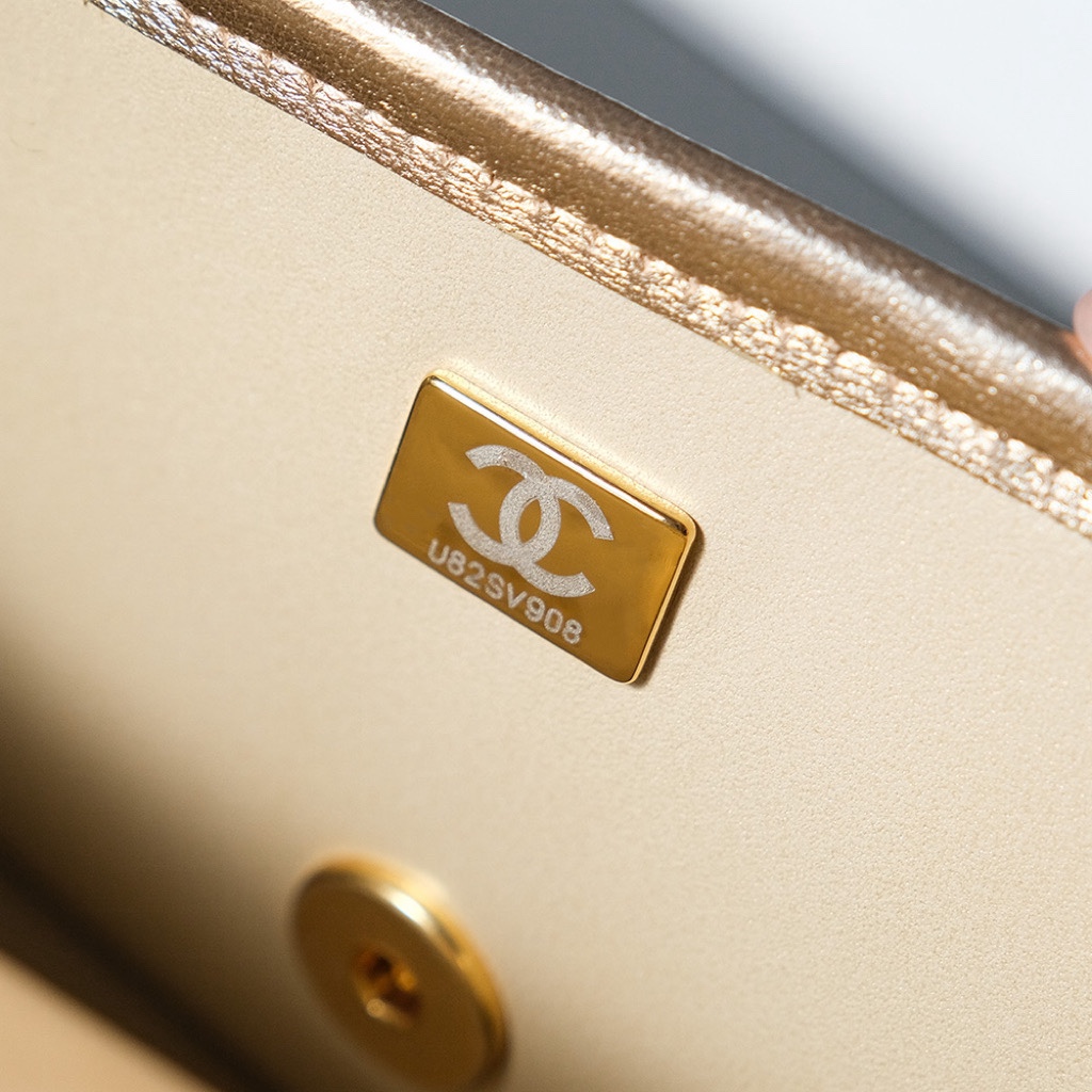Bagsaaa Ch**el Mini Flap Bag AS4797 Gold - 19cm