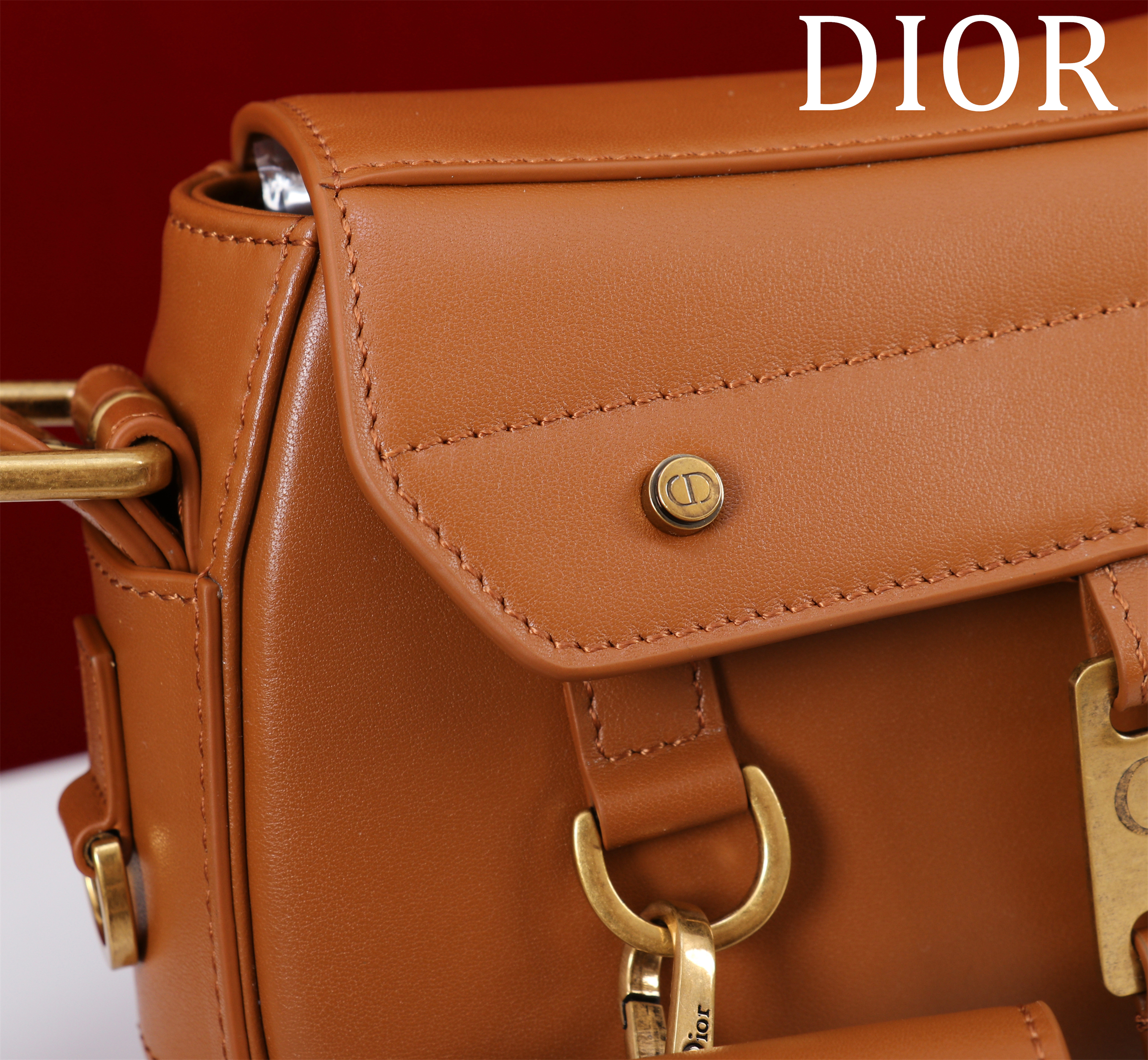 Bagsaaa D10r Small Streetchic Bag Brown Vintage Smooth Calfskin - 24cm