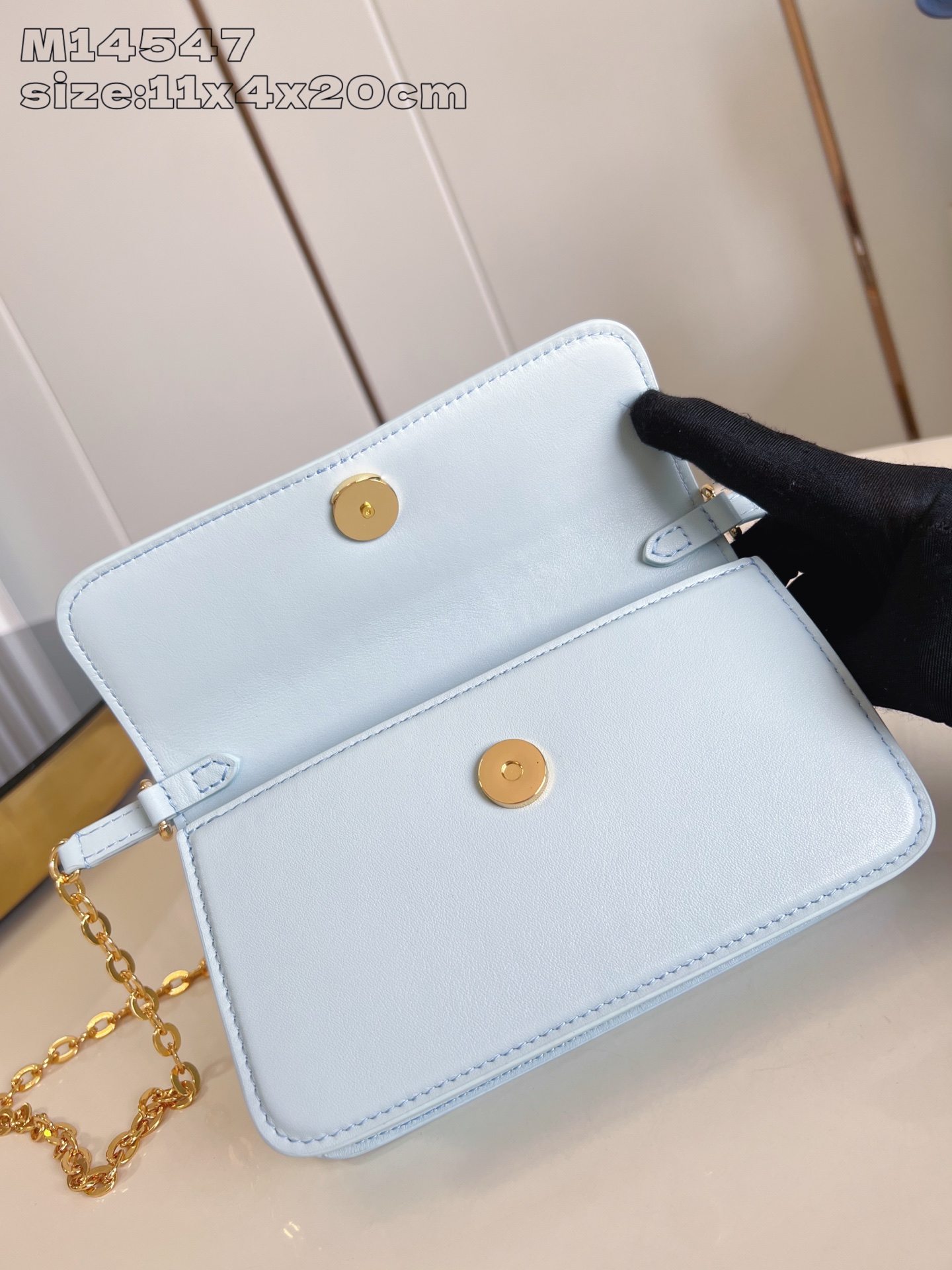 Bagsaaa LV M14547 Wallet On Chain LV Bloom Blue - 20cm