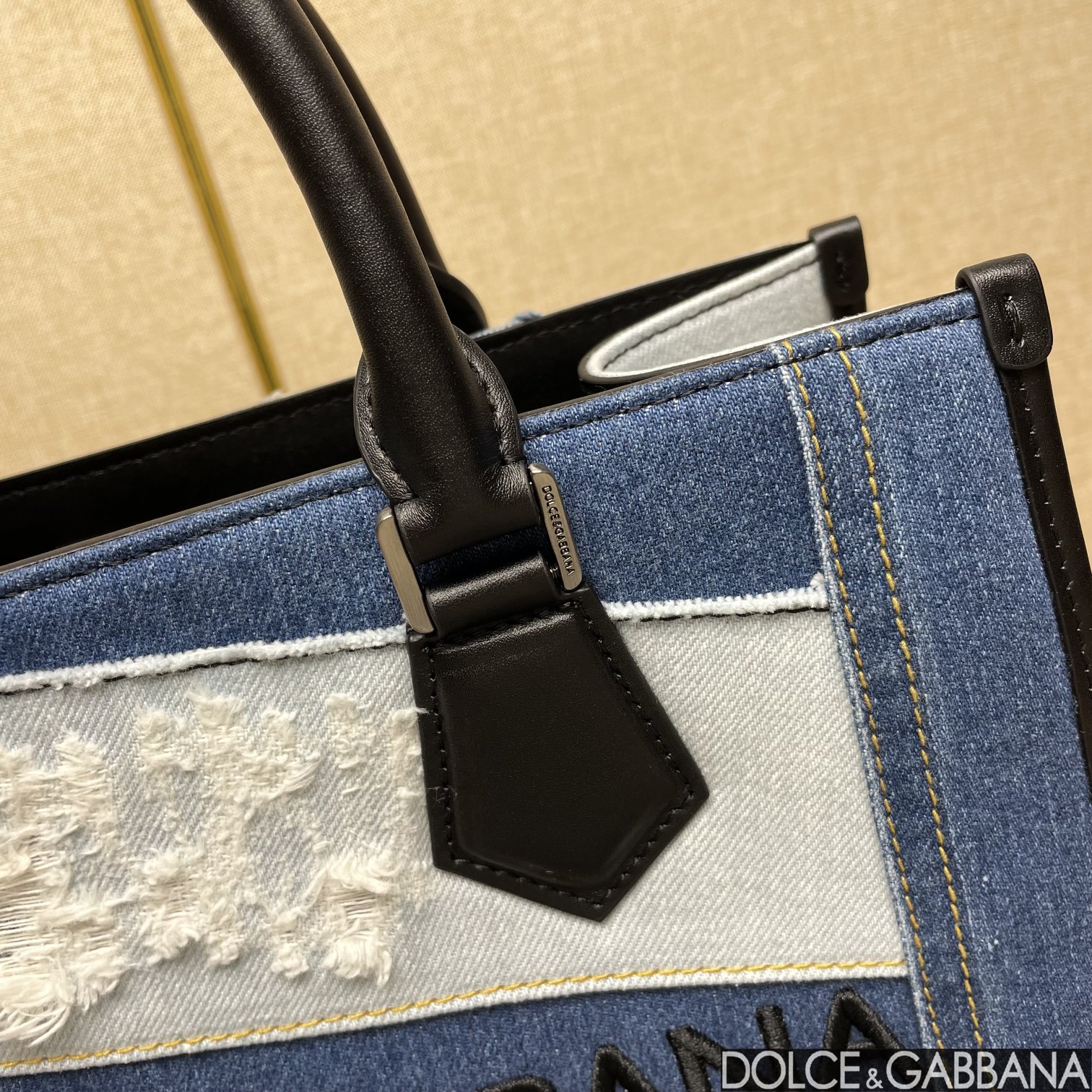 Bagsaaa Dolce & Gabbana denim-patchwork Shopper Bag - 31cm