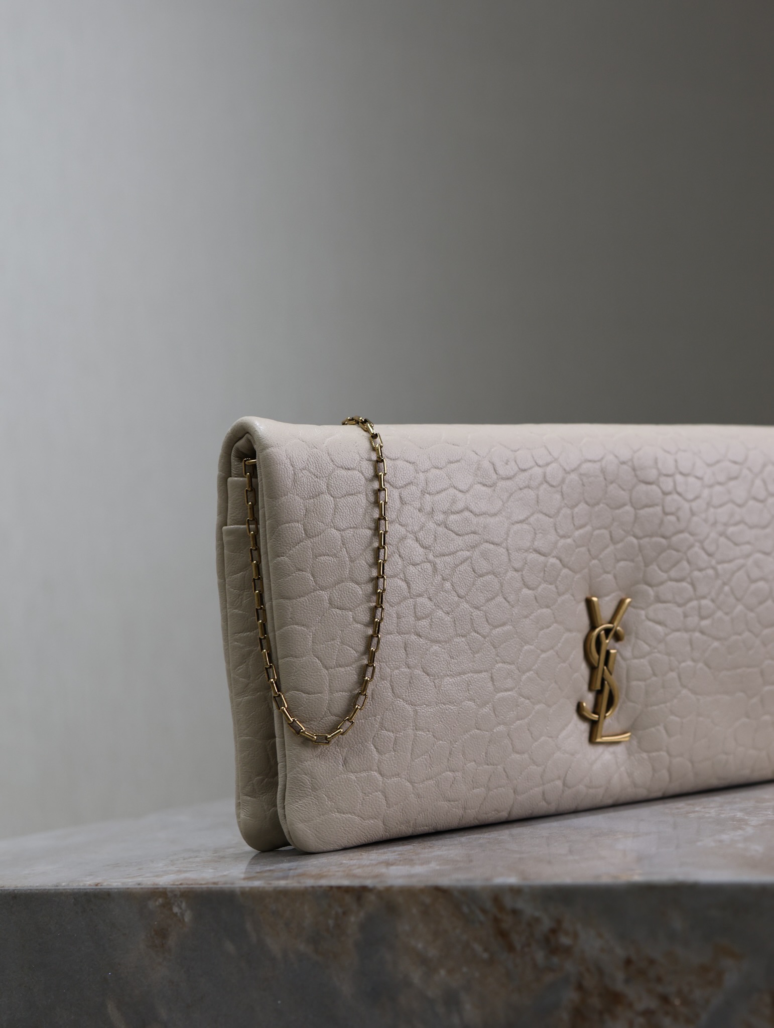 Bagsaaa Y51 calypso mini bag in grained lambskin 801712 white - 24cm