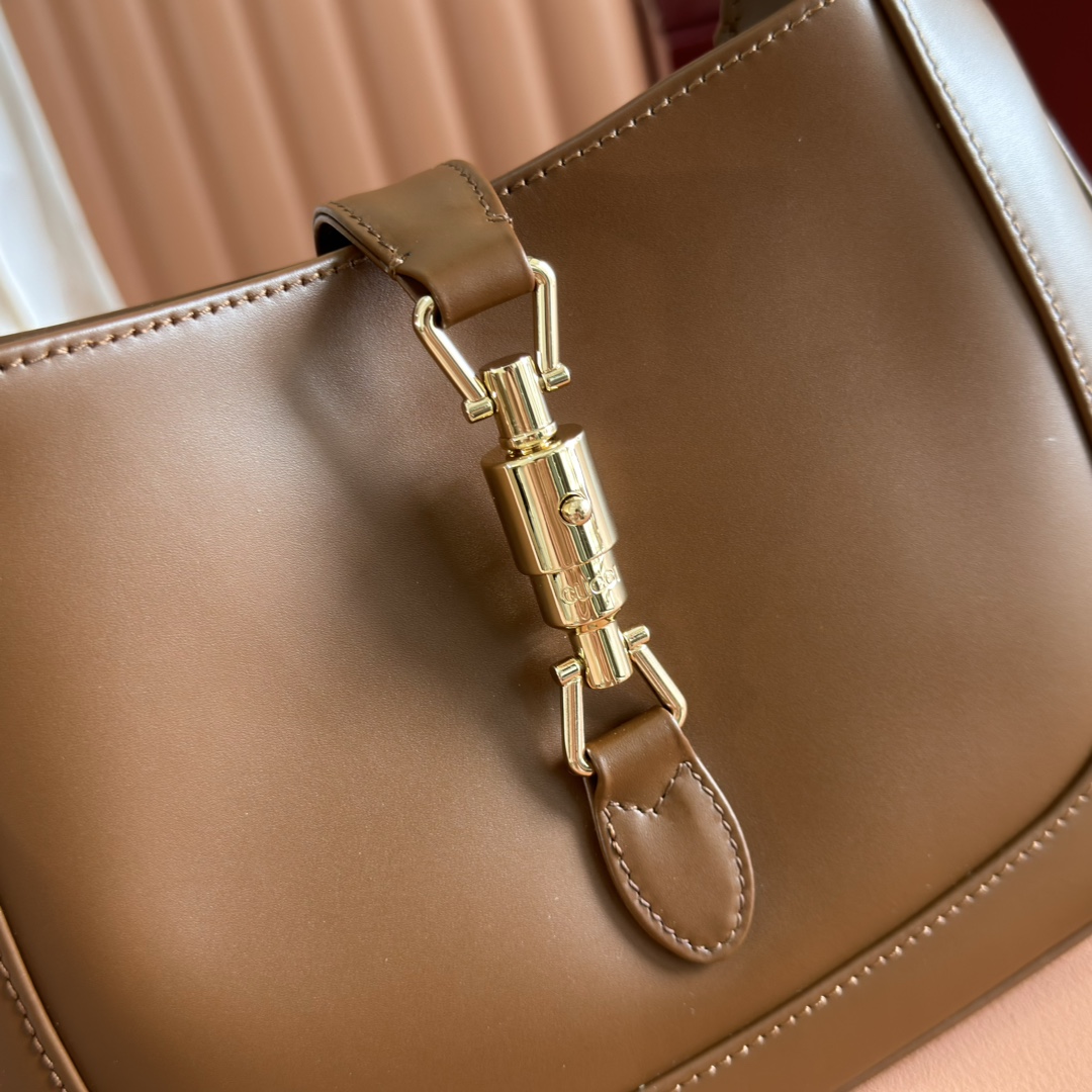 Bagsaaa Gvc*1 Jackie 1961 small shoulder bag 810232 browm smooth leather - 27.5x19x4cm