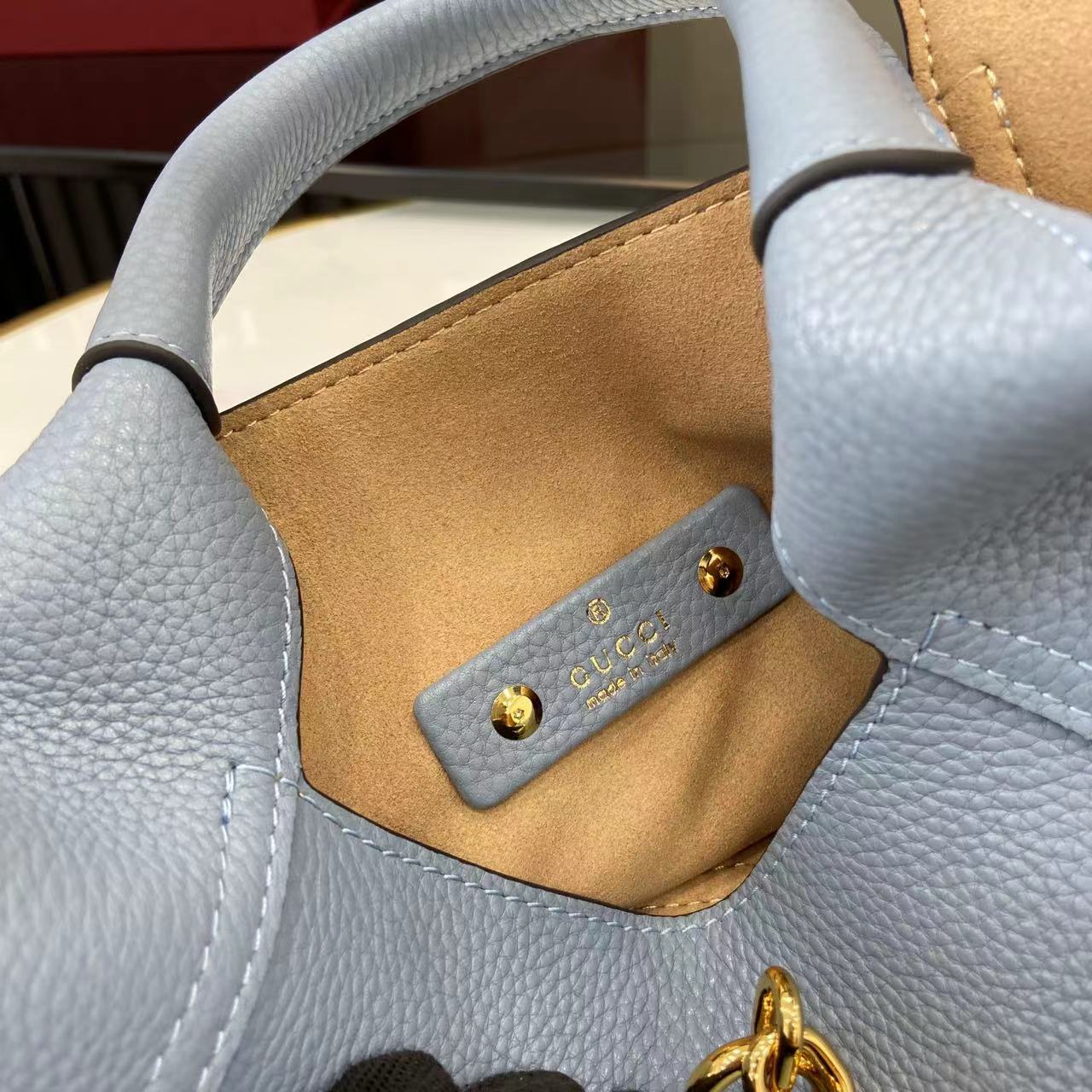 Bagsaaa Gvc*1 Softbit medium top handle bag 837467 light blue - 27.5cm