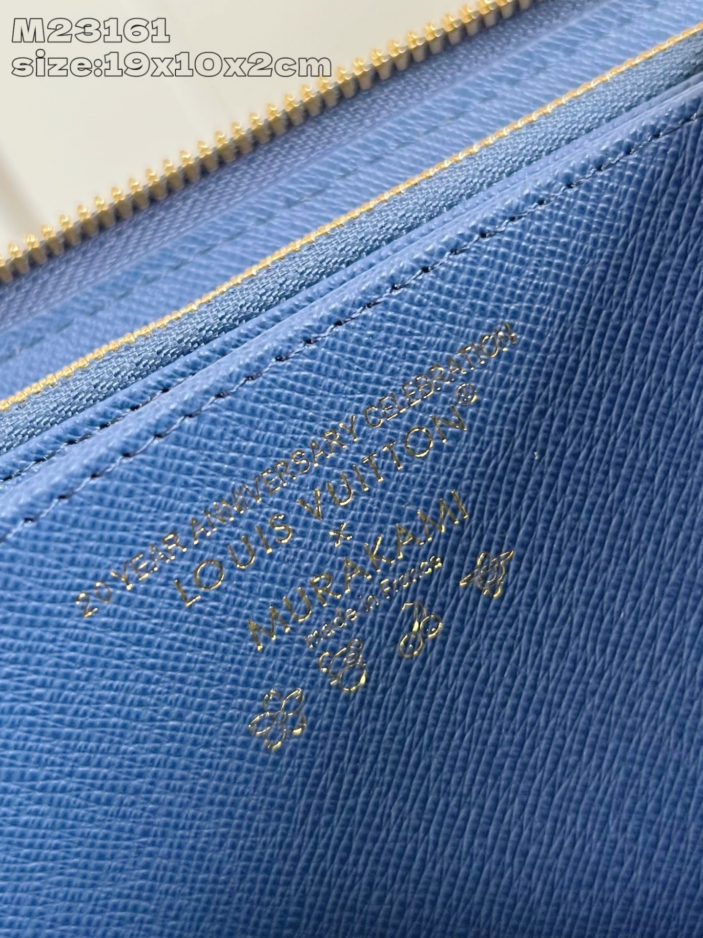 Bagsaaa M23161 LV x TM Zippy Wallet cherry denim - 19.5cm
