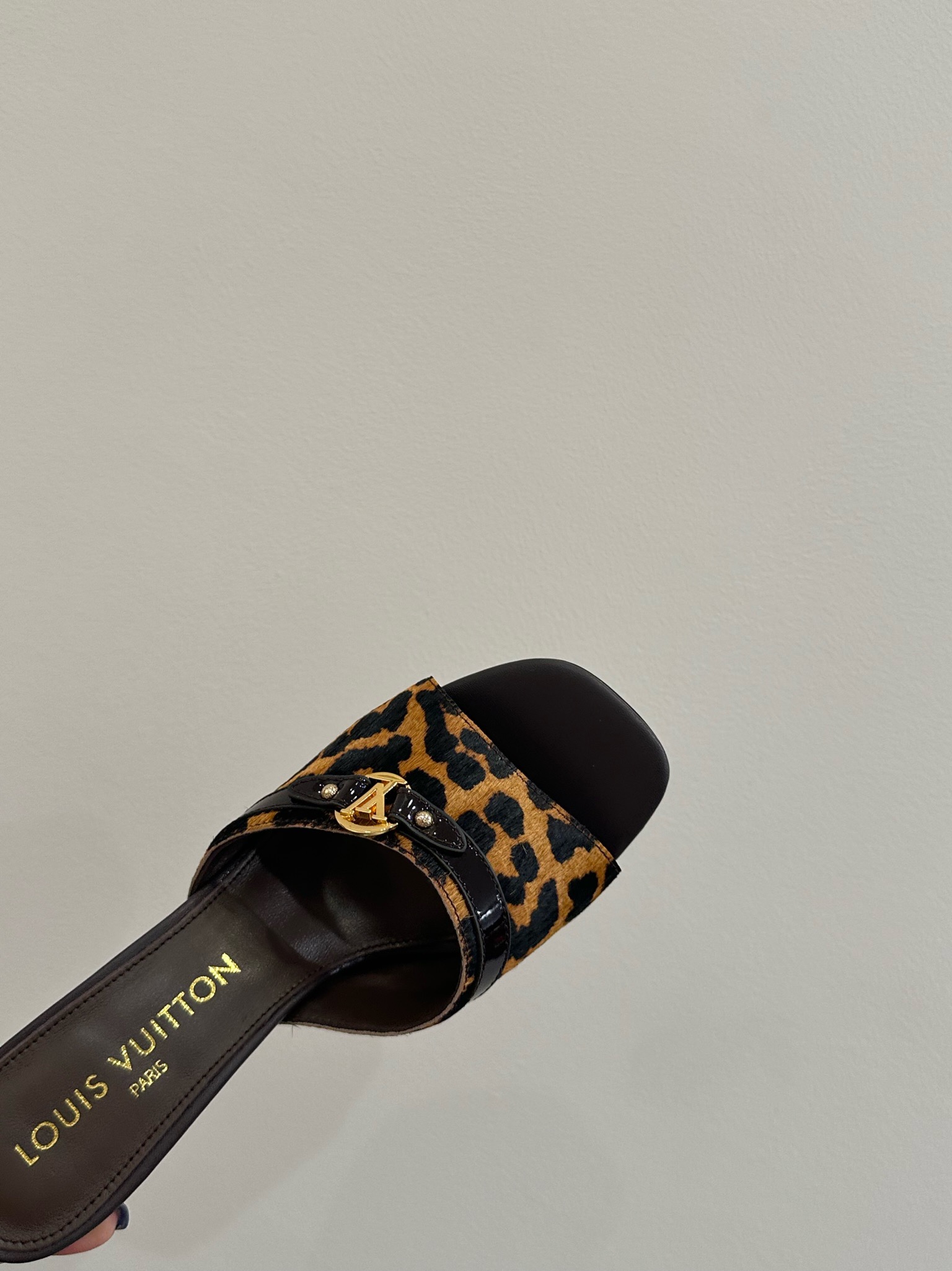 Bagsaaa LV 6AM Mule leopard print - 9cm