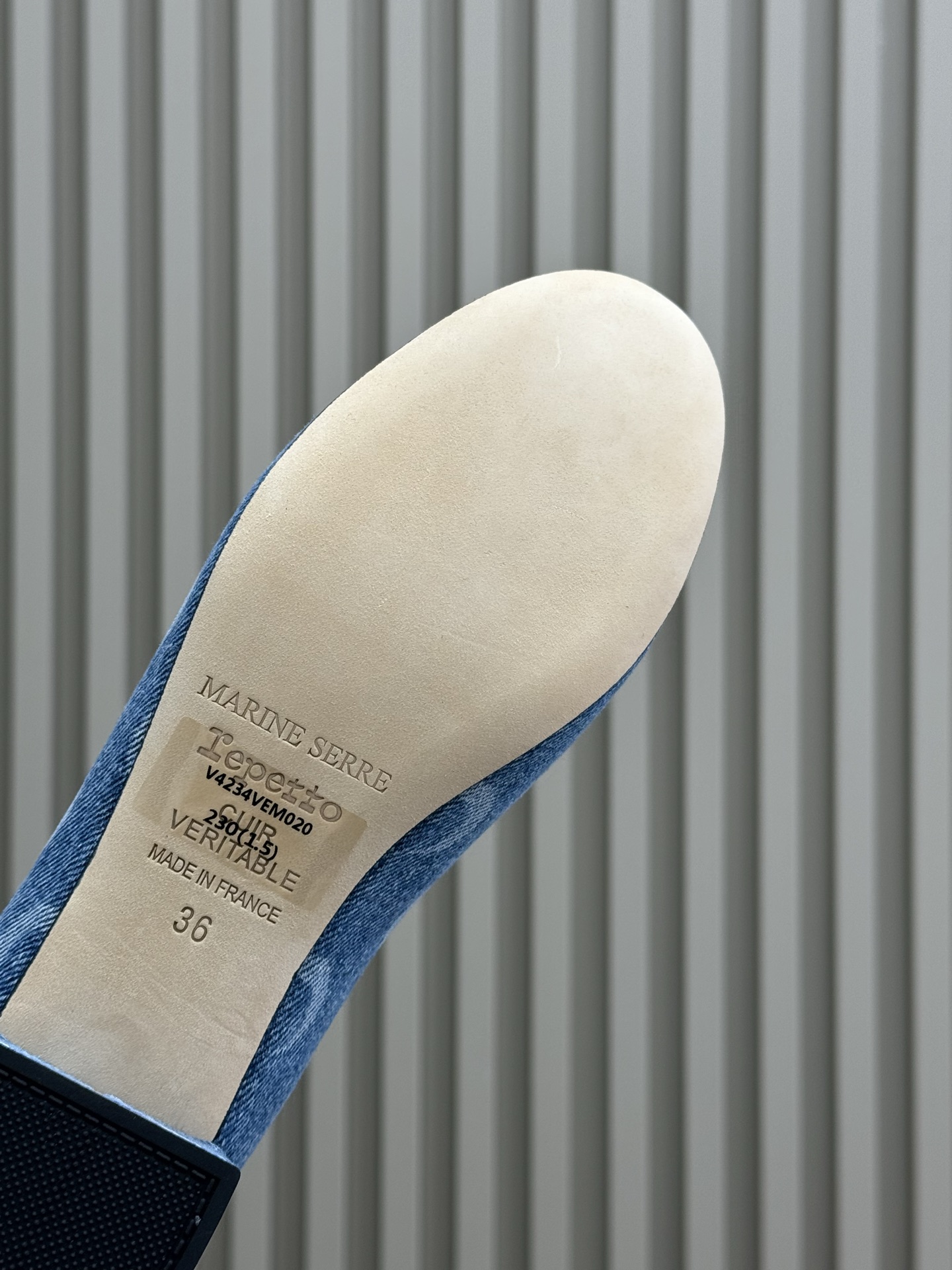 Bagsaaa Ballerines Camille Repetto x Marine Serre Blue Jean