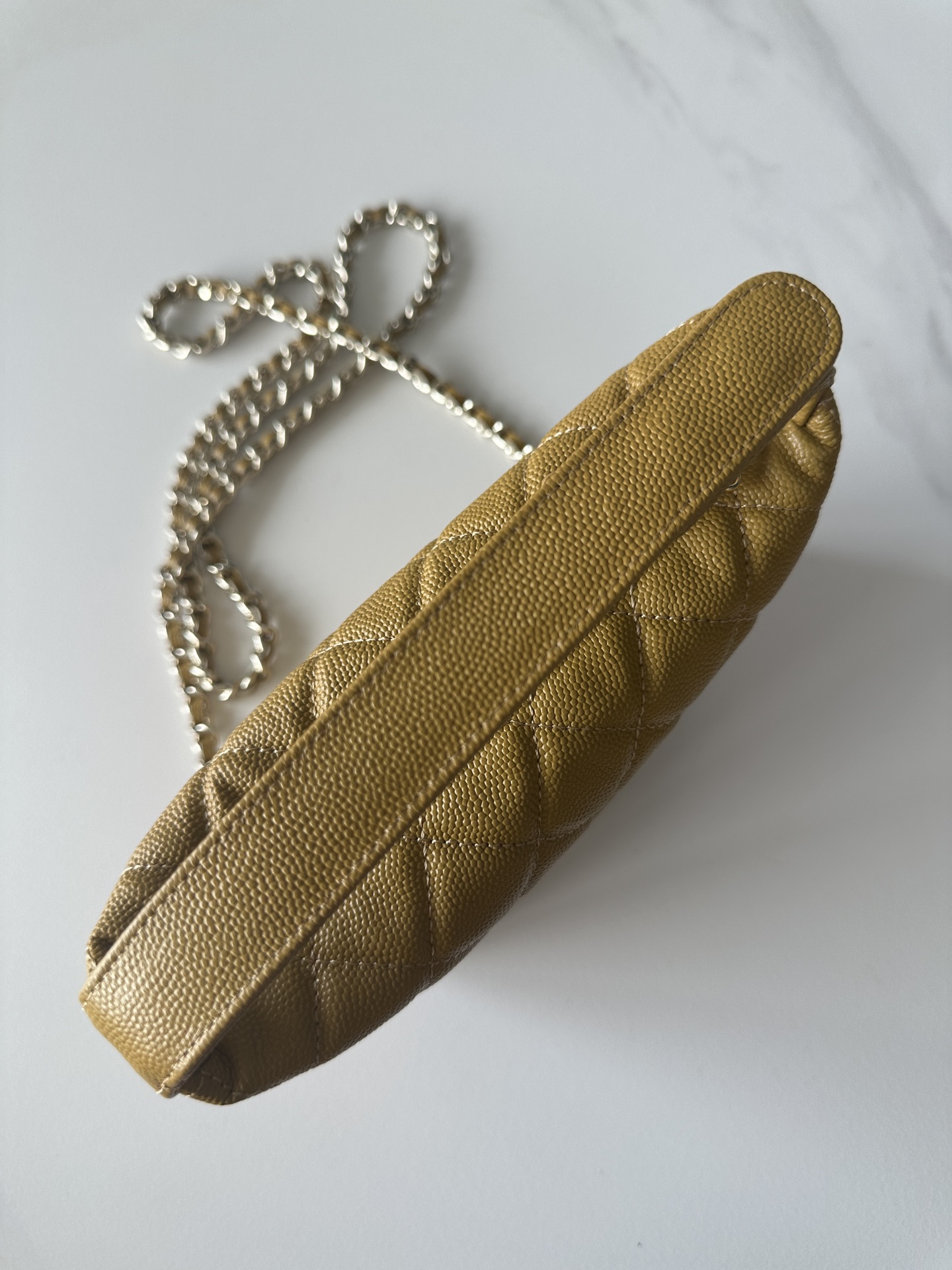 Bagsaaa Ch**el Clutch with chain AP4747 Dark Beige - 21.5cm