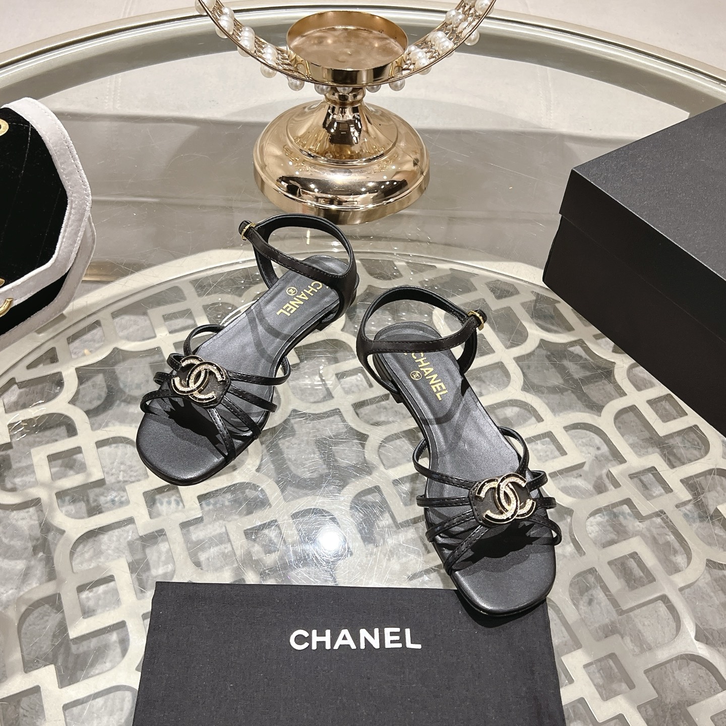 Bagsaaa Ch**el Sandals G46275 Black