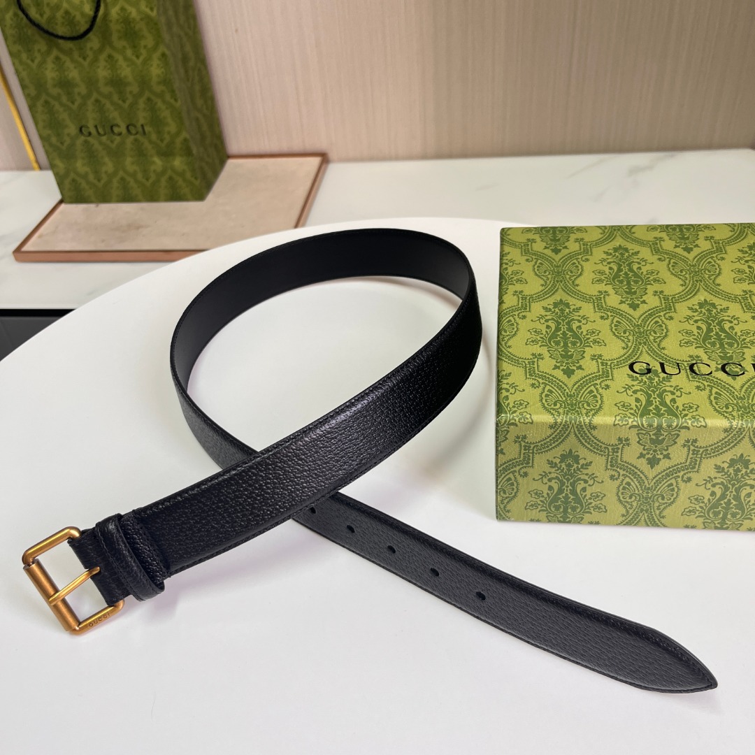 Bagsaaa Gvc*1 Belt Black & Gold - 4cm