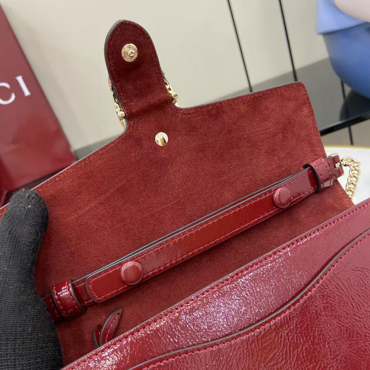 Bagsaaa Gvc*1 Dionysus wallet on chain 837374 red - 20cm
