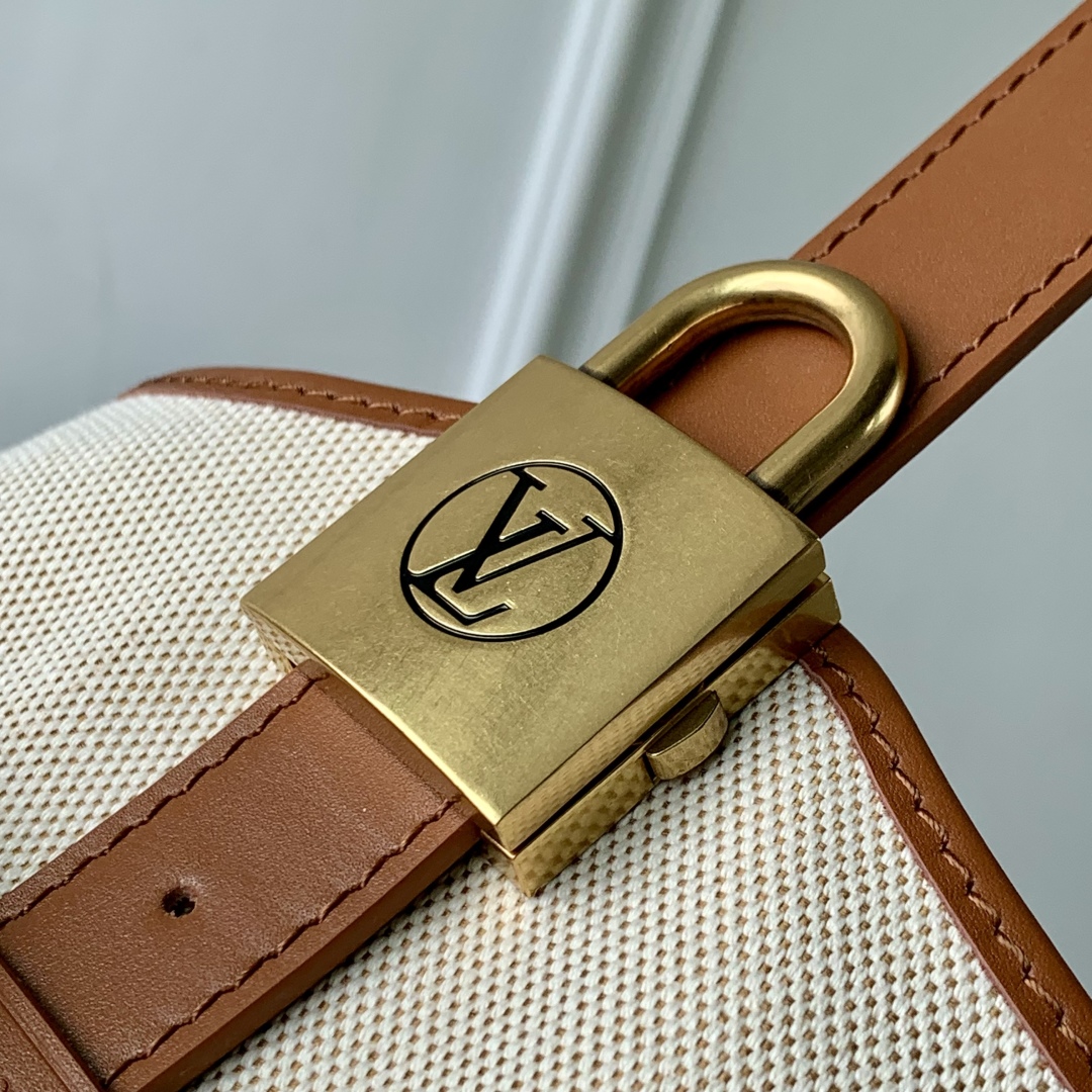 Bagsaaa LV M25468 Low Key Hobo PM Ecru/Cognac - 28cm 