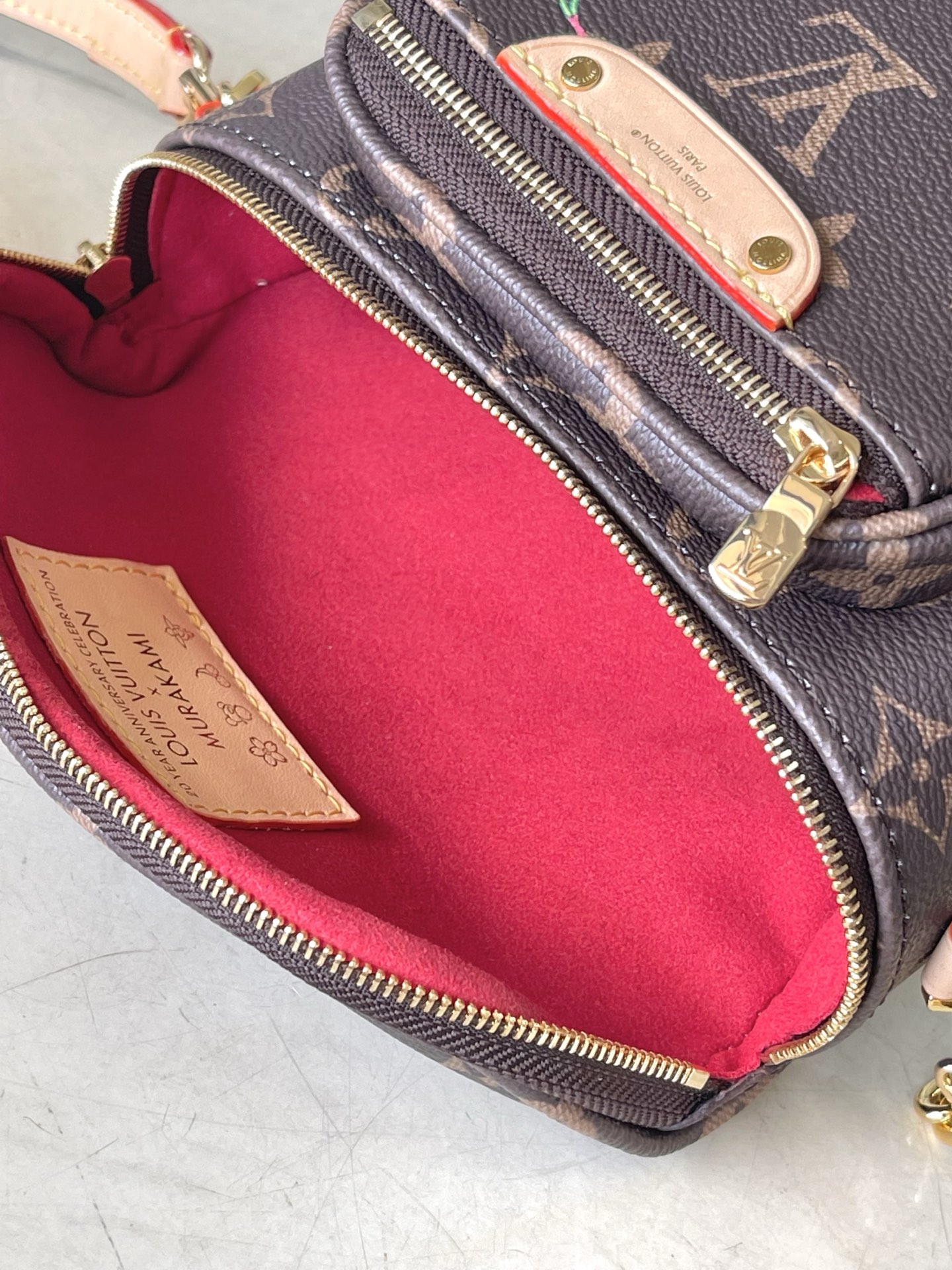 Bagsaaa M13449 LV x TM Mini Bumbag Monogram & Cherry - 17cm