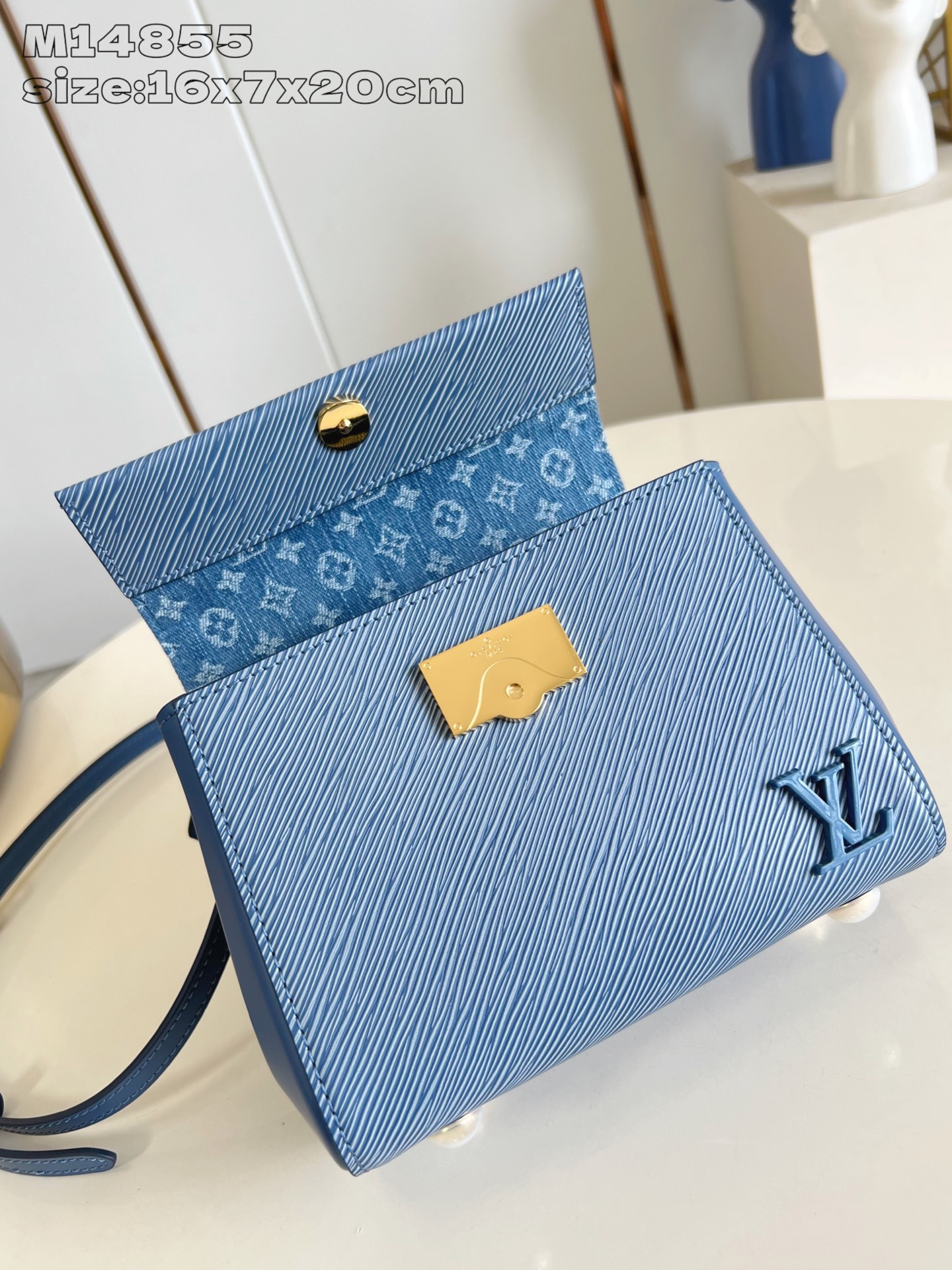 Bagsaaa LV M14855 Cluny Mini Denim Blue - 20cm