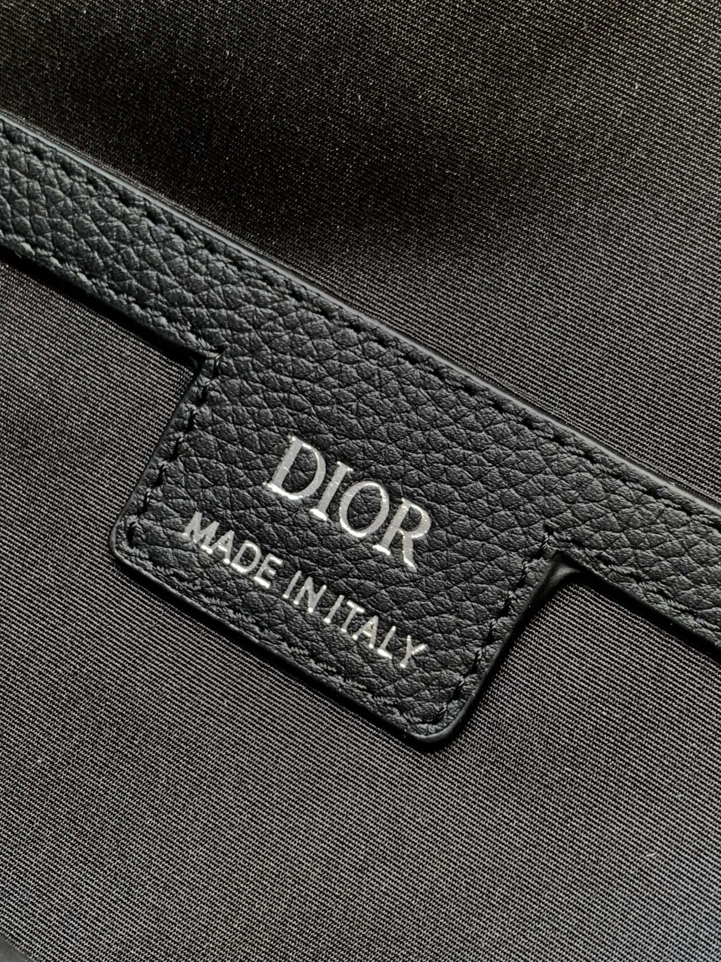 Bagsaaa D10r Saddle Belt Bag Black D10r Oblique Jacquard and Black Grained Calfskin - 39cm