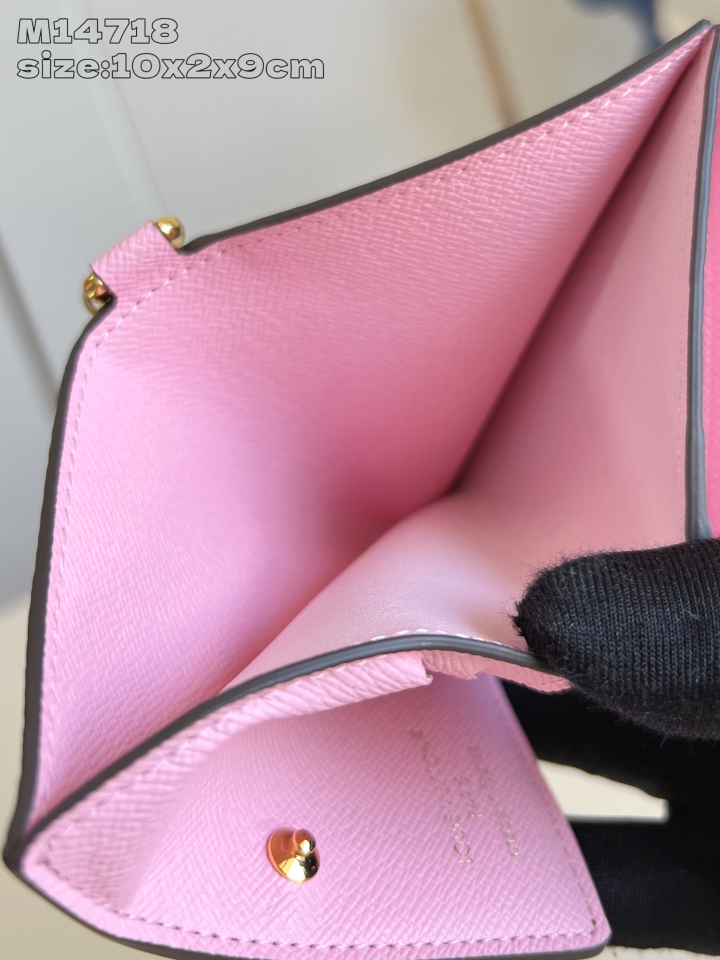 Bagsaaa M14718 LV Charms Pocket Wallet Pink - 10cm