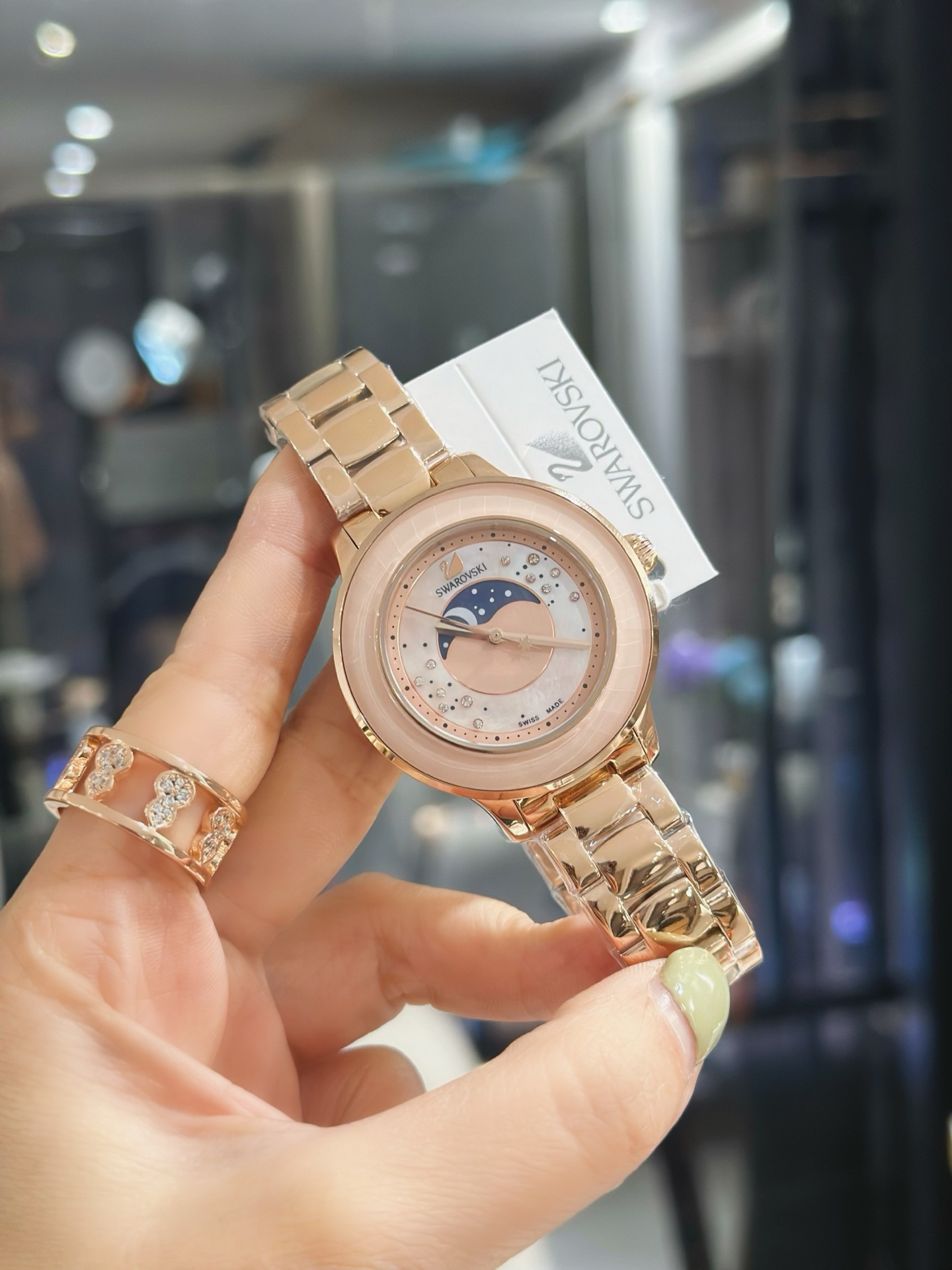 Bagsaaa Swarovski Octea Lux Moon Watch - 36mm