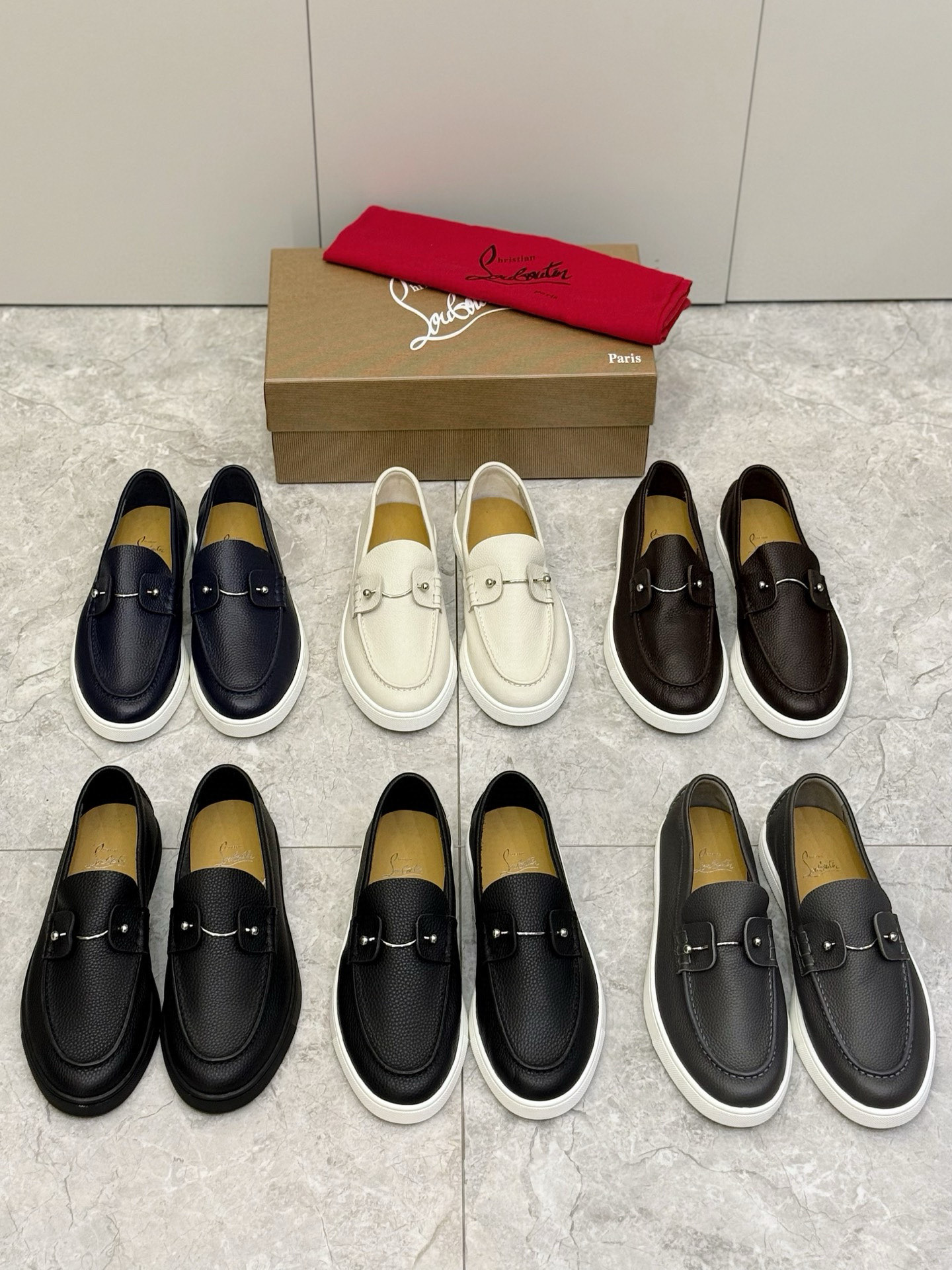 Bagsaaa Chr1st1an Louboutin Chambeliboat loafers white