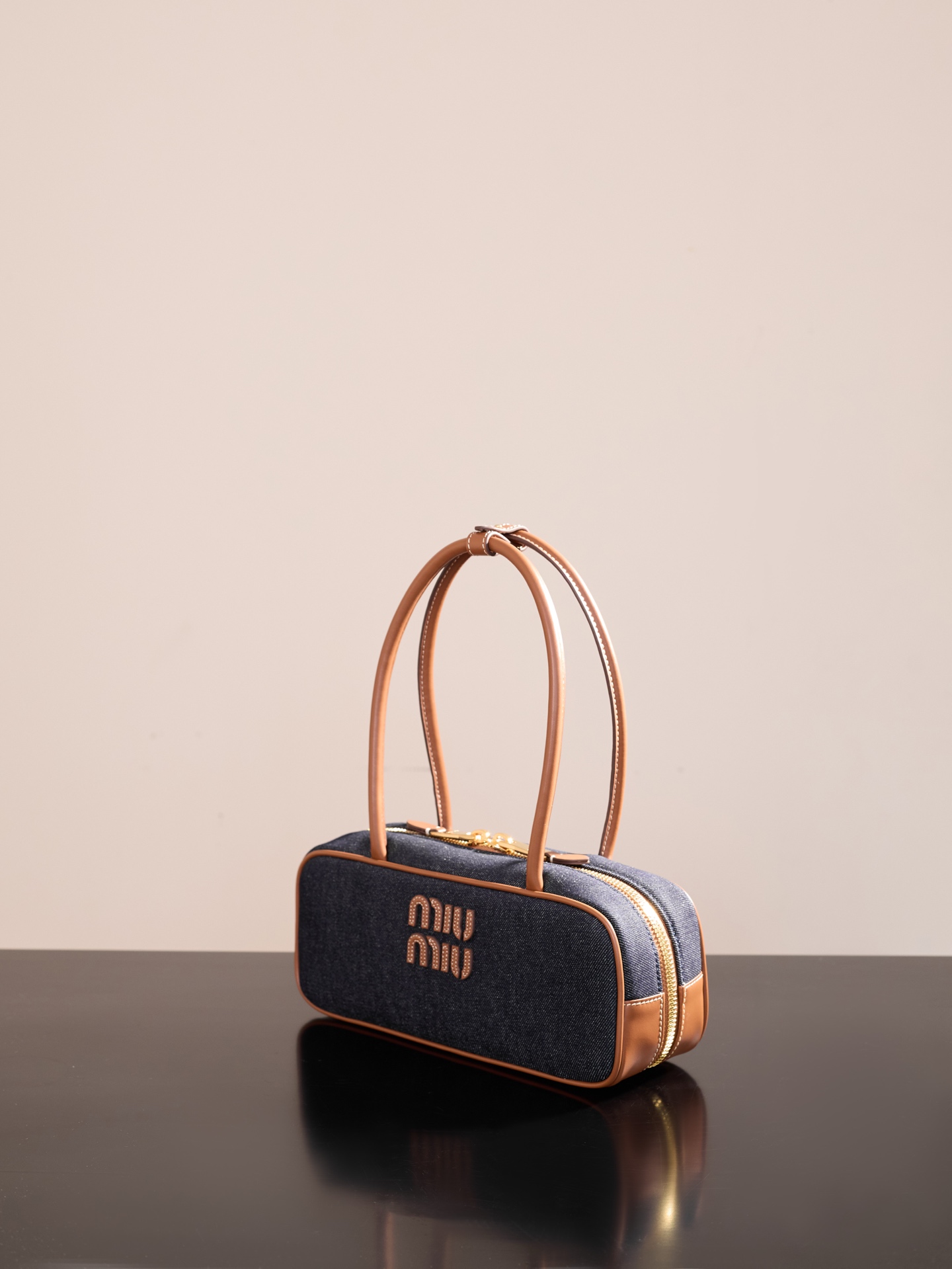 Bagsaaa Miu Miu Beau denim bag 5BB173 - 28cm