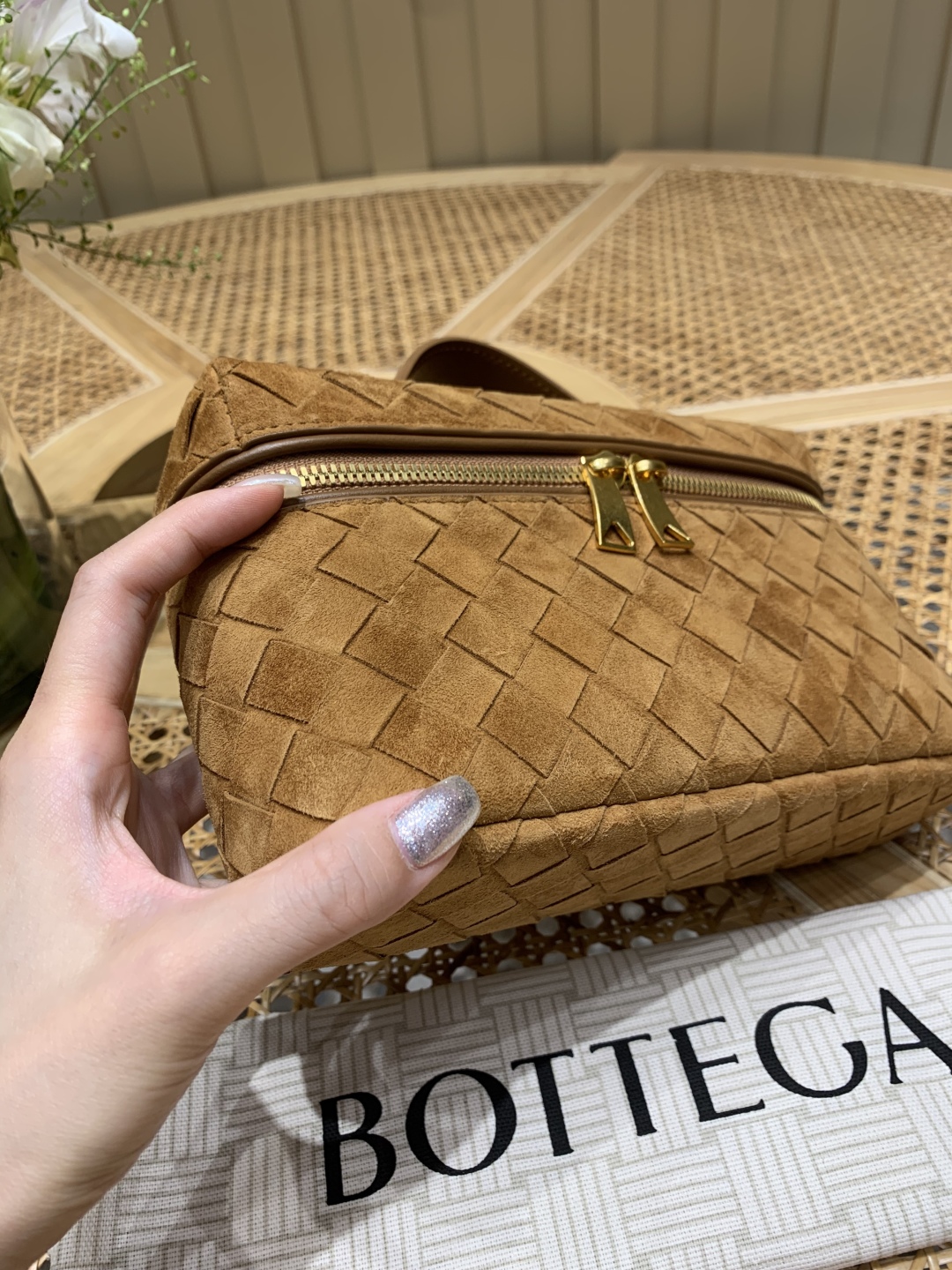 Bagsaaa B0tt*ga Ven*ta Bang Bang Bag 789109 brown suede - 22cm