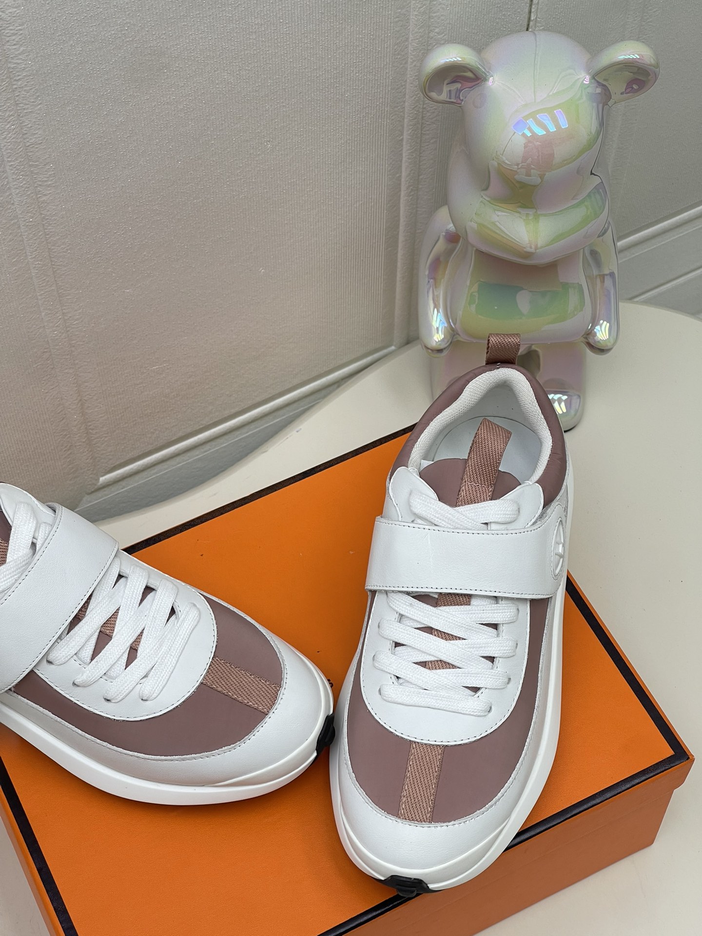 Bagsaaa H**me5 Loop sneaker rose antique / blanc