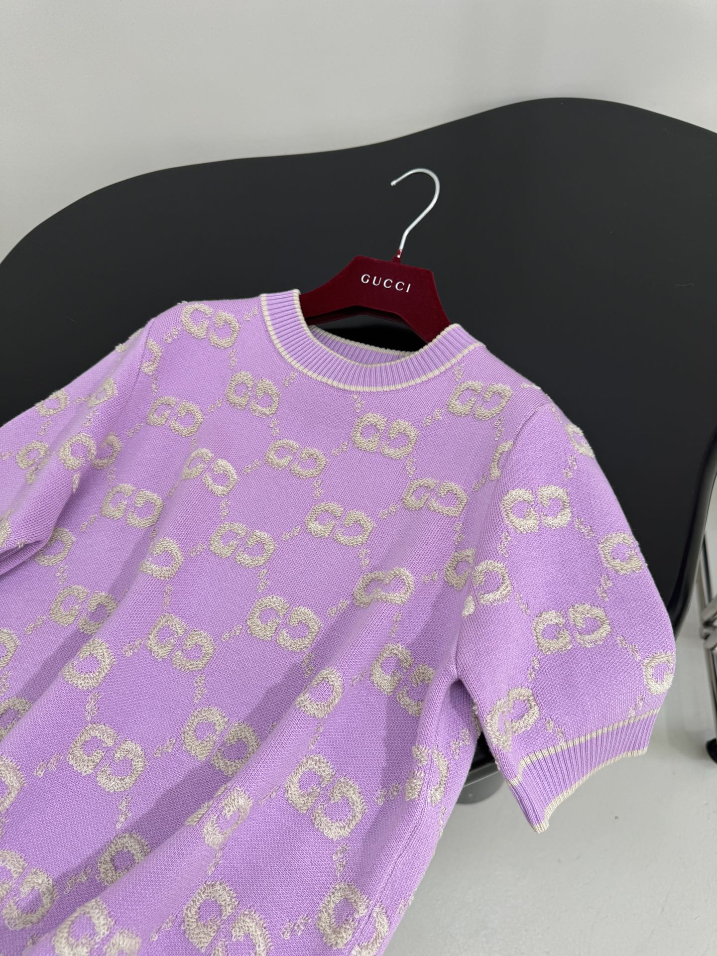 Bagsaaa Gvc*1 GG knit wool top light purple
