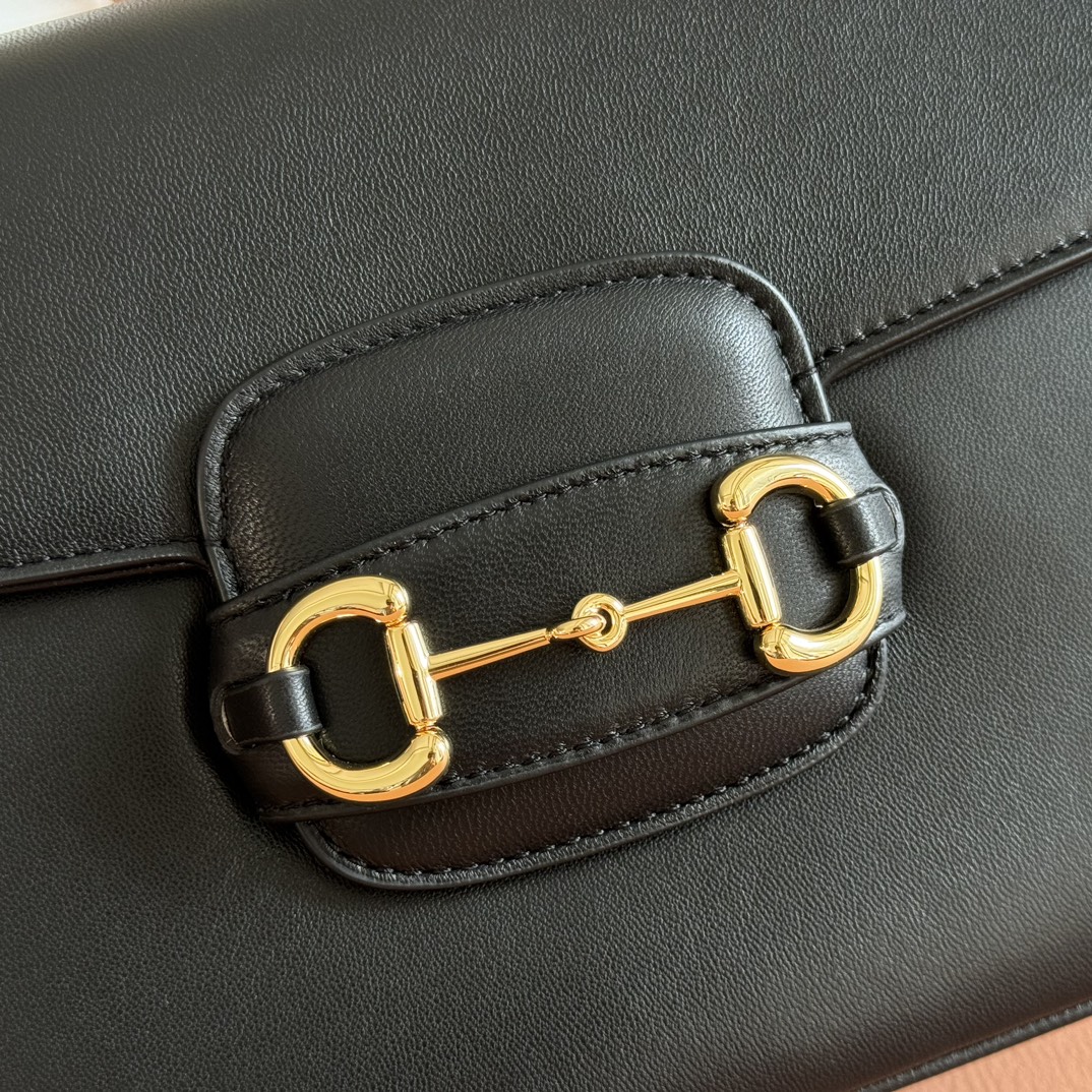 Bagsaaa Gvc*1 Horsebit 1955 Aura small shoulder bag 847063 black - 26cm