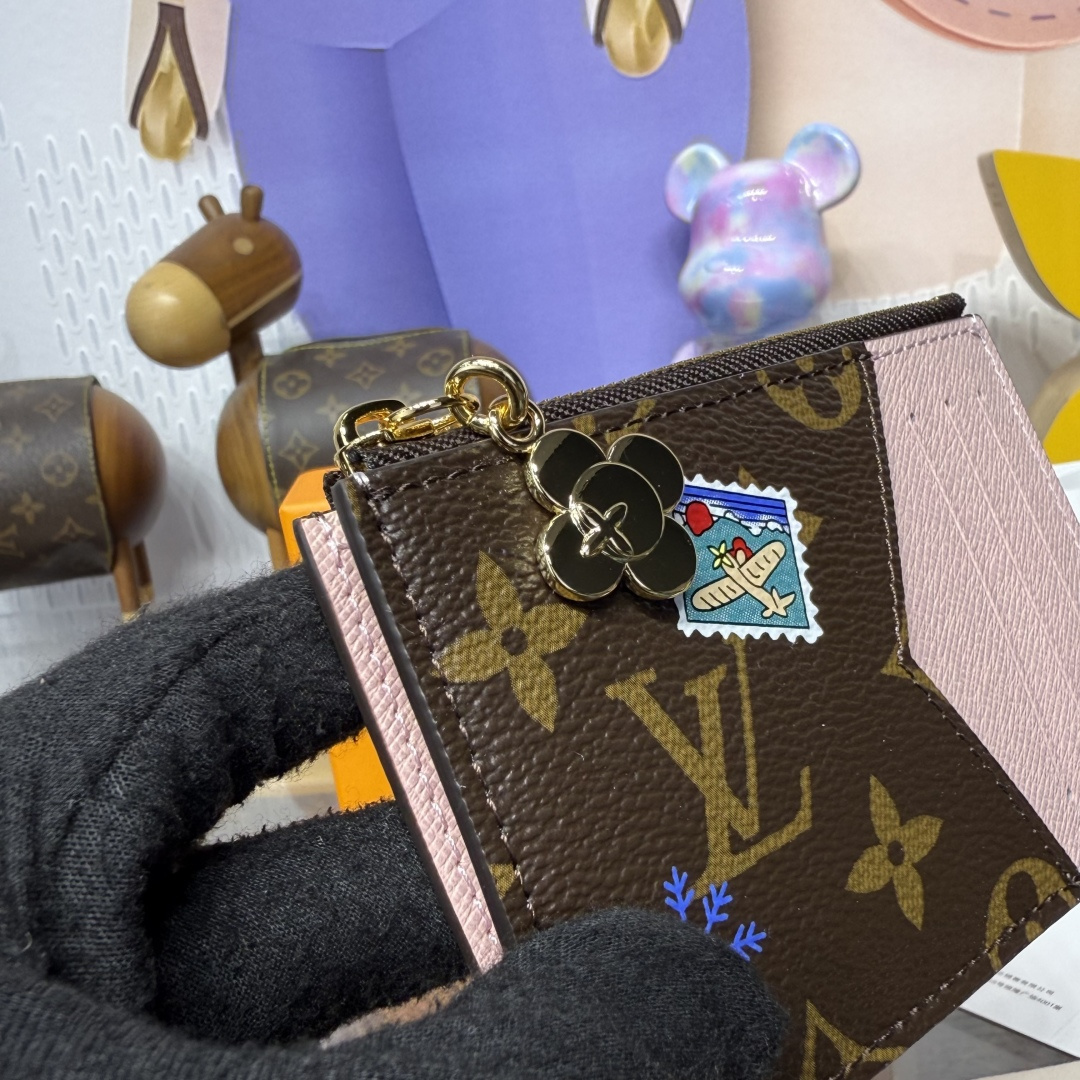 Bagsaaa LV M15333 Romy Card Holder Monogram Snowy - 12cm