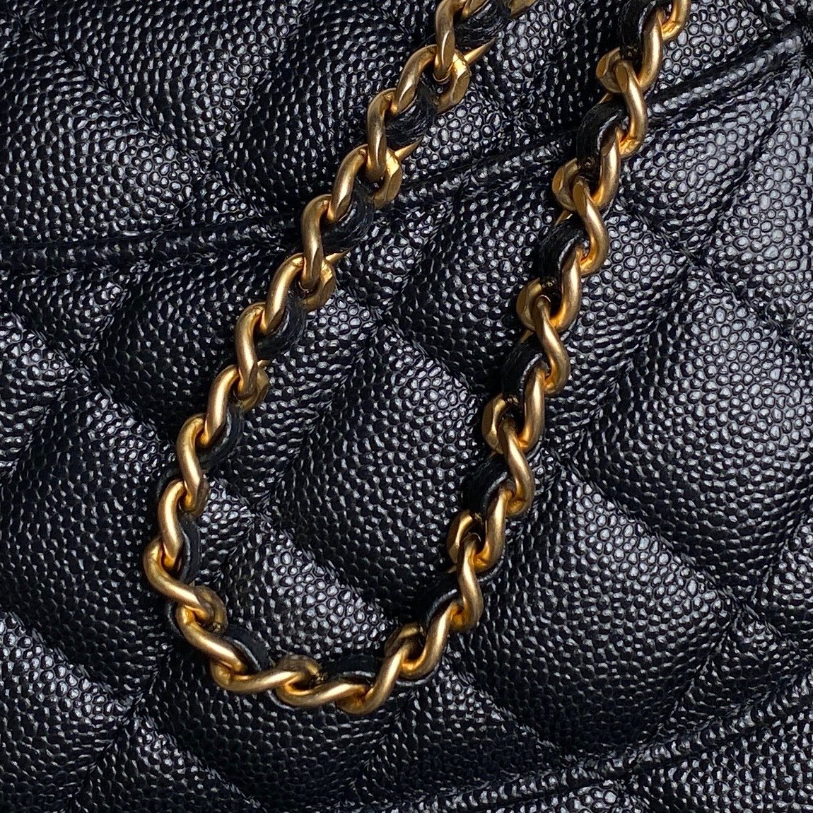 Bagsaaa Ch**el Wallet On Chain AP4785 Black - 19.2cm