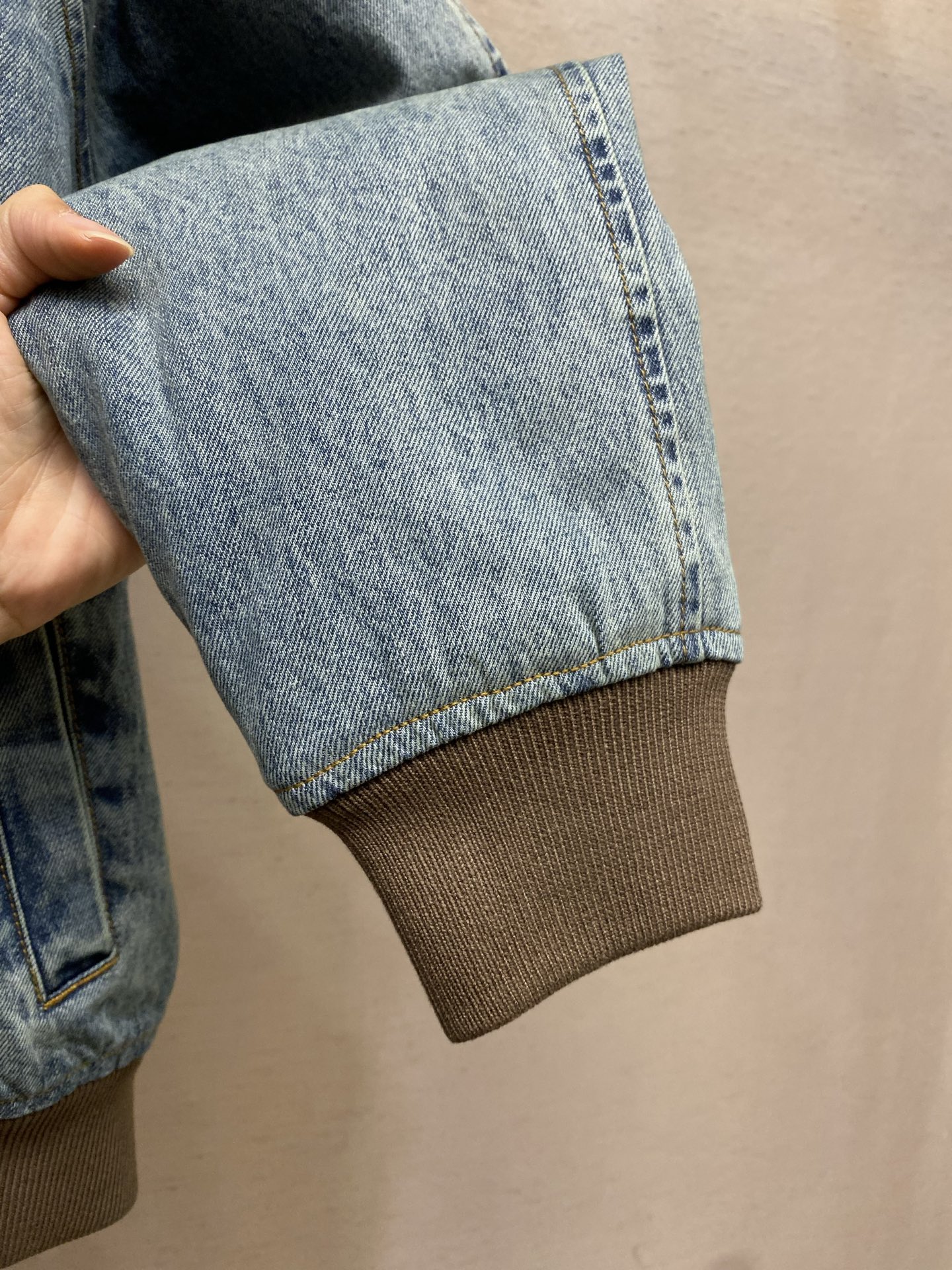 Bagsaaa Miu Miu Denim blouson jacket Navy