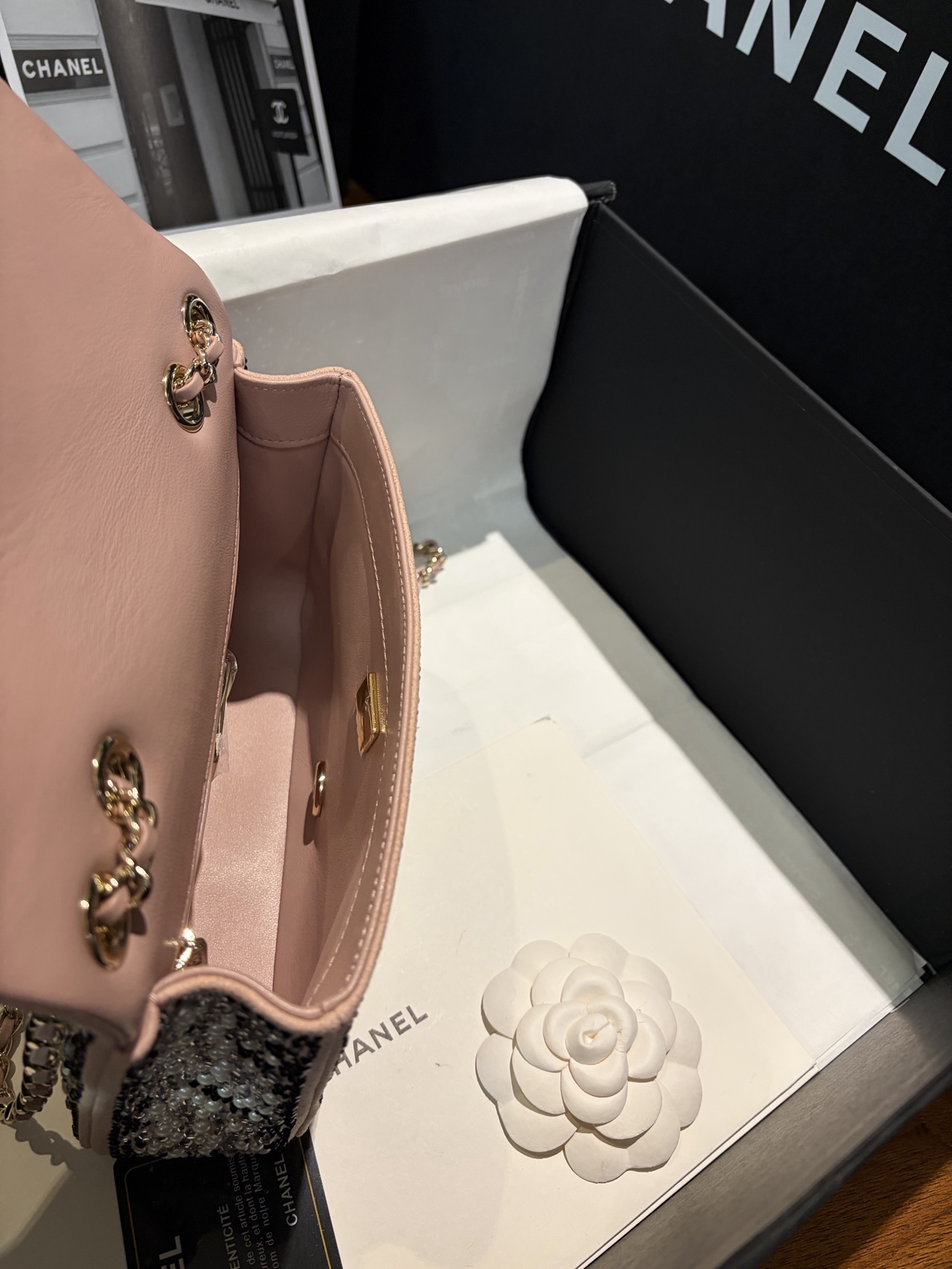 Bagsaaa New Collection 2026 Evening Bag Strass & Imitation Pearls AS4297 - 21cm